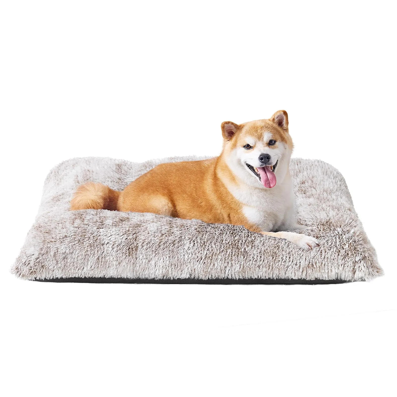 EHEYCIGA Cuscino per Cani Taglia Media/Grande, 90L x 60W cm Cuscino Cane Morbida lavabile, Morbido e Confortevole Letto per Cani a Pelo Lungo, Marrone - immagine 1