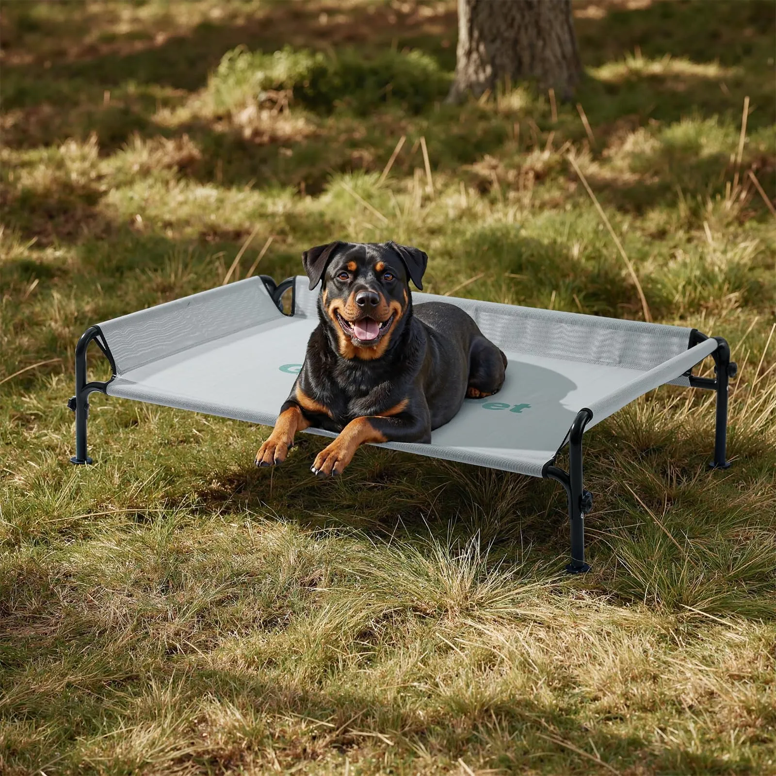 Gardner Pet Letto Rialzato per Cani, 125 x 78 x 31 cm, Grigio - immagine 1