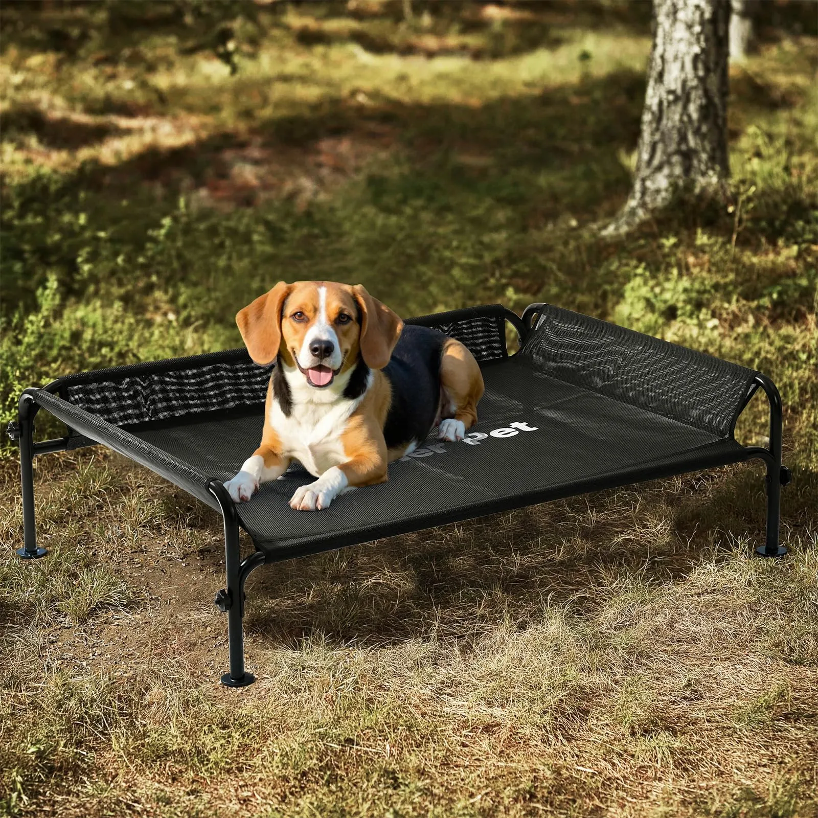 Gardner Pet Letto Rialzato per Cani, 107 x 76 x 31 cm, Nero - immagine 1