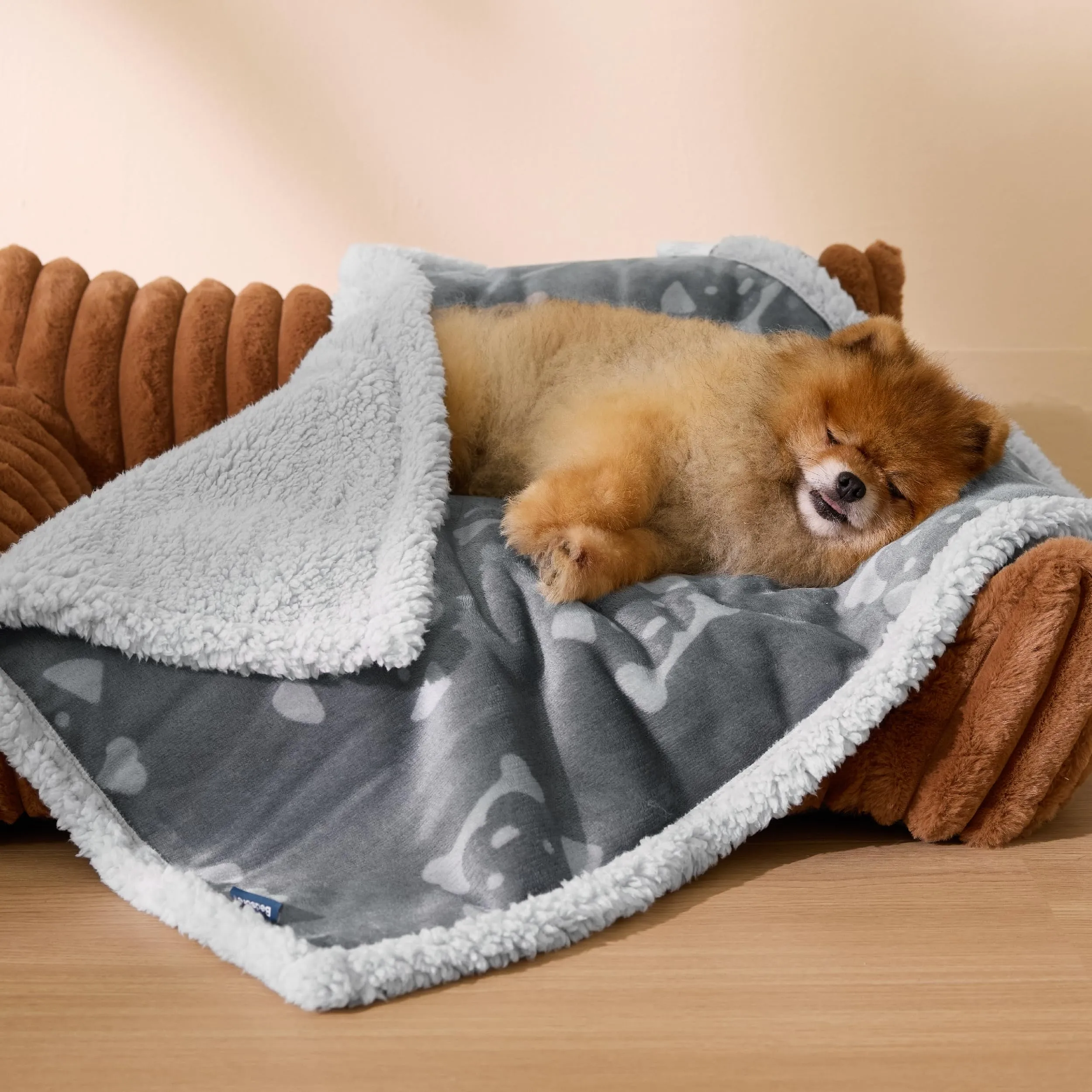 Bedsure Coperta Cane, Coperta per Cani Impermeabile, Coperta Divano, Gatto, Copertina Cane, Pile Singolo (63x73cm, Grigio) - immagine 7
