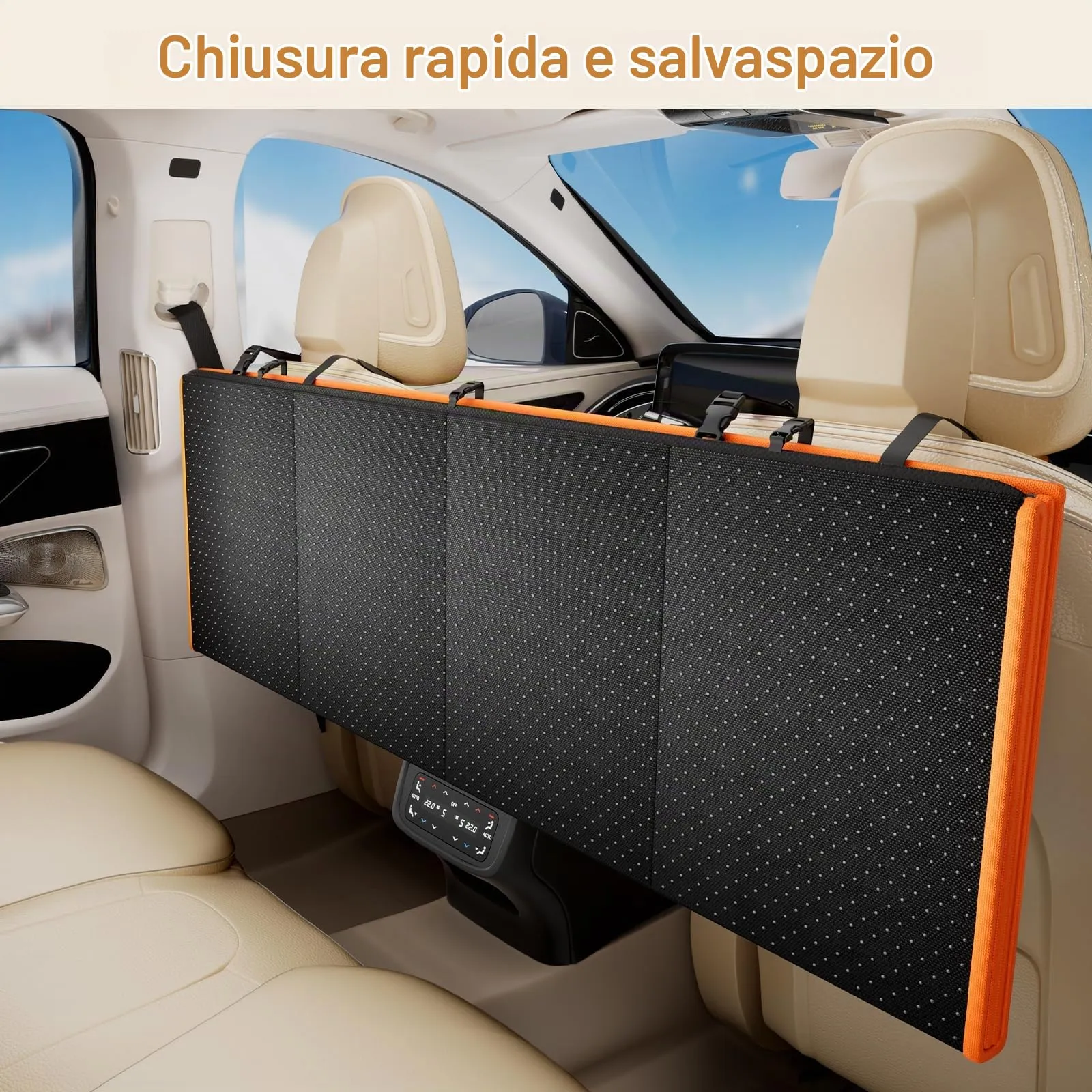Pecute Coprisedile Auto Cani Posteriore, Estensione del Sedile Posteriore per Cani, Coprisedile per Auto per Cani con Fondo Rigido, Amaca per Cani per Lettino da Viaggio per Auto,per Auto, Camion, SUV - immagine 2