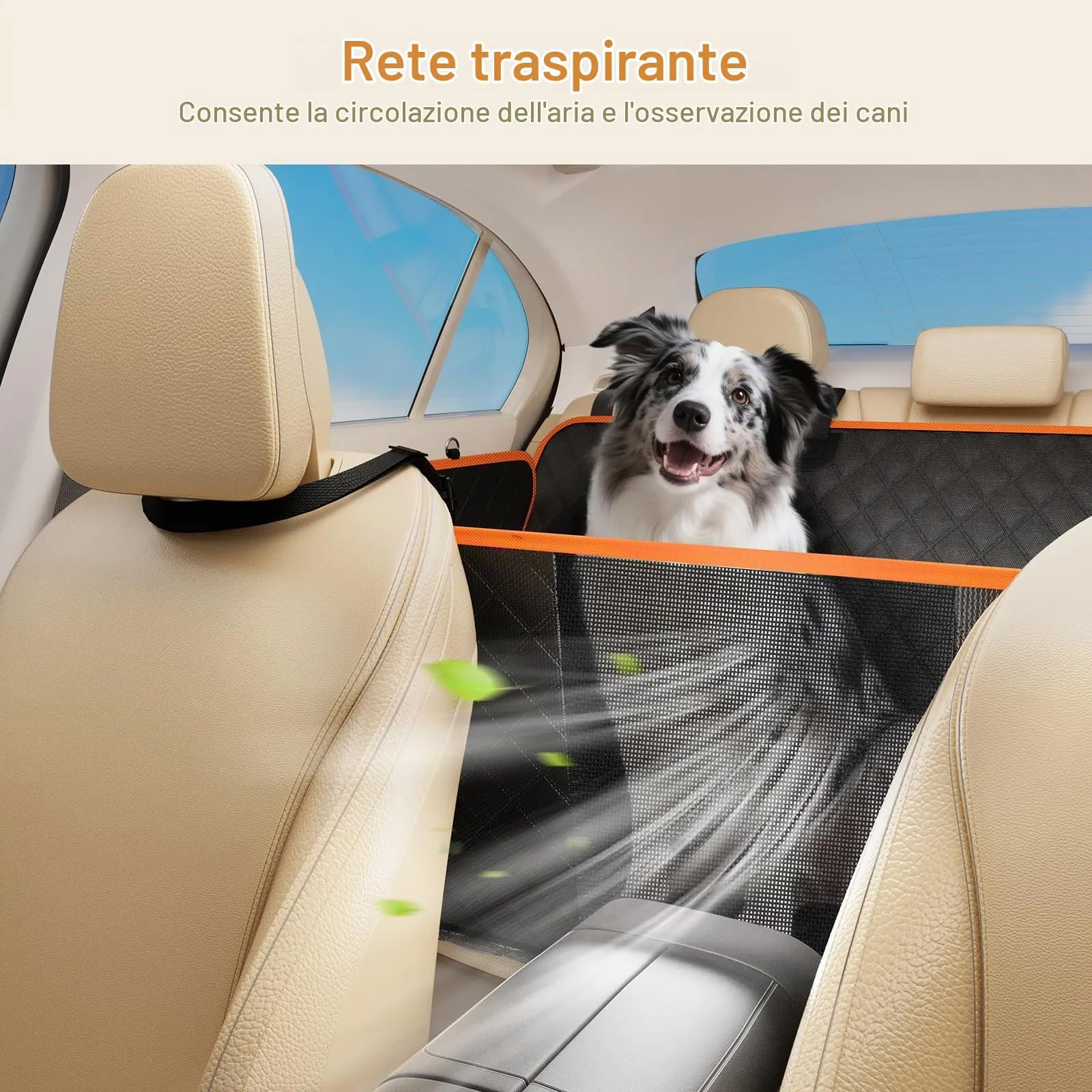 Pecute Coprisedile Auto Cani Posteriore, Estensione del Sedile Posteriore per Cani, Coprisedile per Auto per Cani con Fondo Rigido, Amaca per Cani per Lettino da Viaggio per Auto,per Auto, Camion, SUV - immagine 5