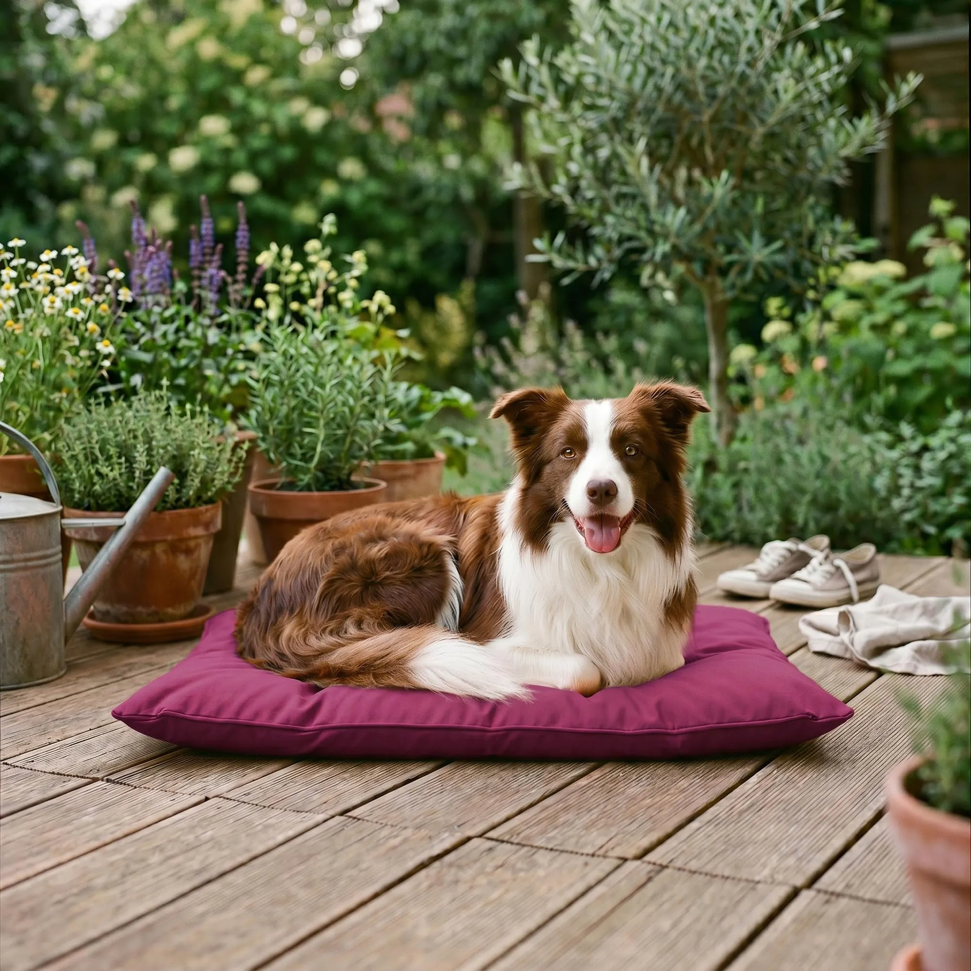 Maxy Cuscinone Cane e Gatto ELEGANT – Cuscino per Animali Domestici Imbottito e Trapuntato, in Microfibra, 60x100 cm, Materassino Morbido e Confortevole per Cani Taglia Piccola/Media/Grande, Fucsia - immagine 11