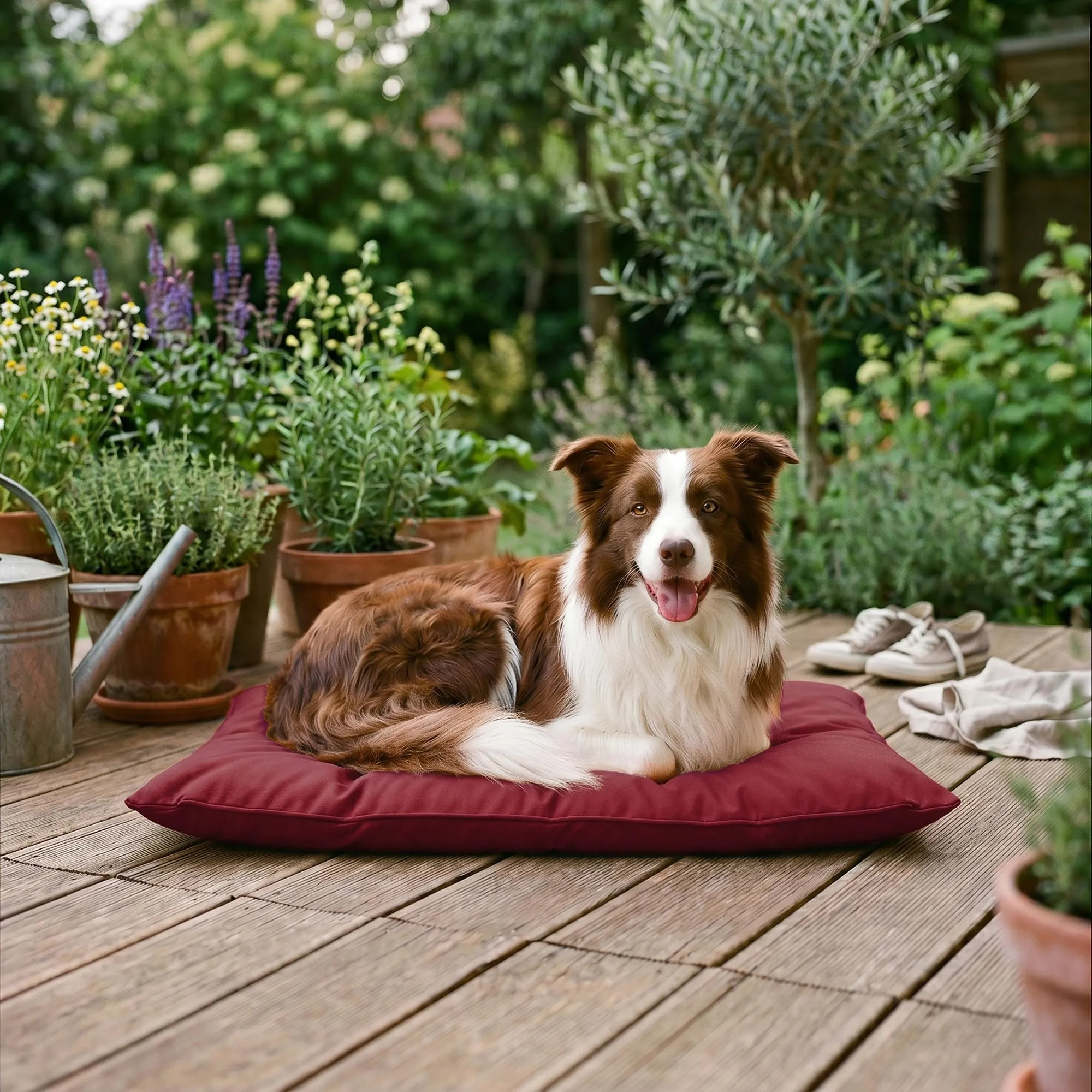 Maxy Cuscinone Cane e Gatto ELEGANT – Cuscino per Animali Domestici Imbottito e Trapuntato, in Microfibra, 60x100 cm, Materassino Morbido e Confortevole per Cani Taglia Piccola/Media/Grande, Bordeaux - immagine 11