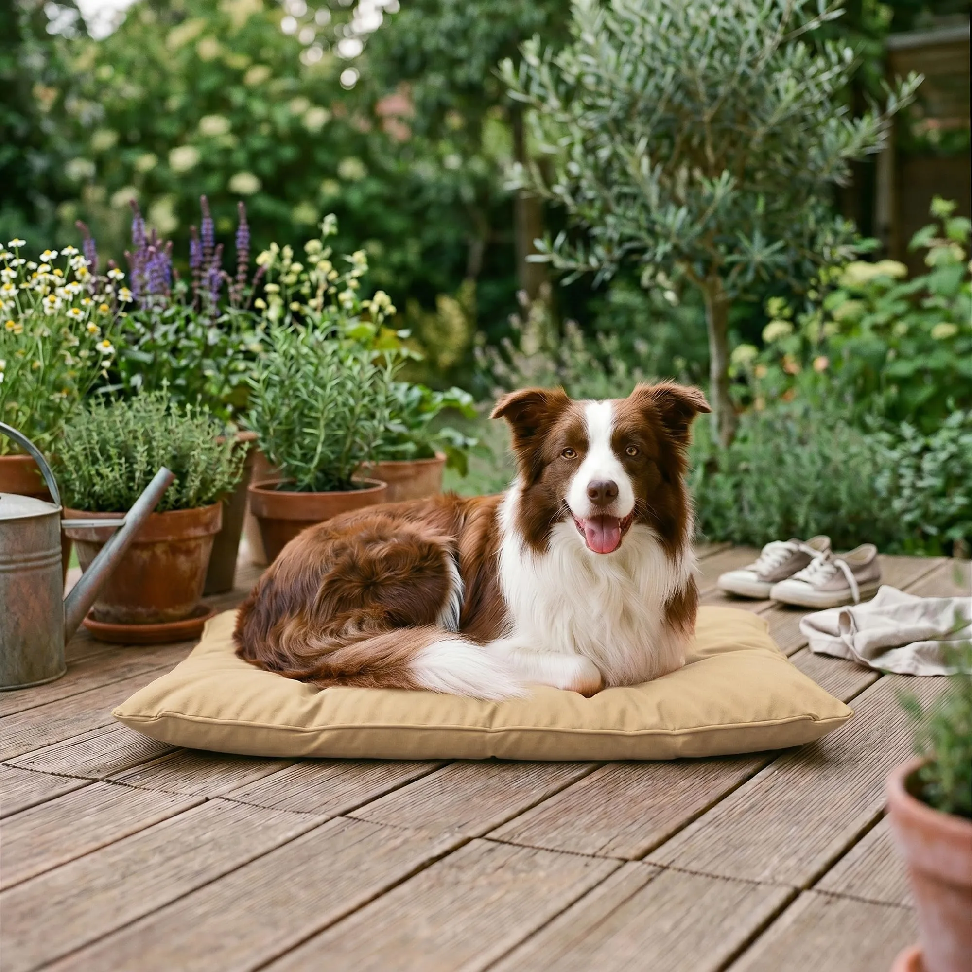 Maxy Cuscinone Cane e Gatto ELEGANT – Cuscino per Animali Domestici Imbottito e Trapuntato, in Microfibra, 60x100 cm, Materassino Morbido e Confortevole per Cani Taglia Piccola/Media/Grande, Panna - immagine 11