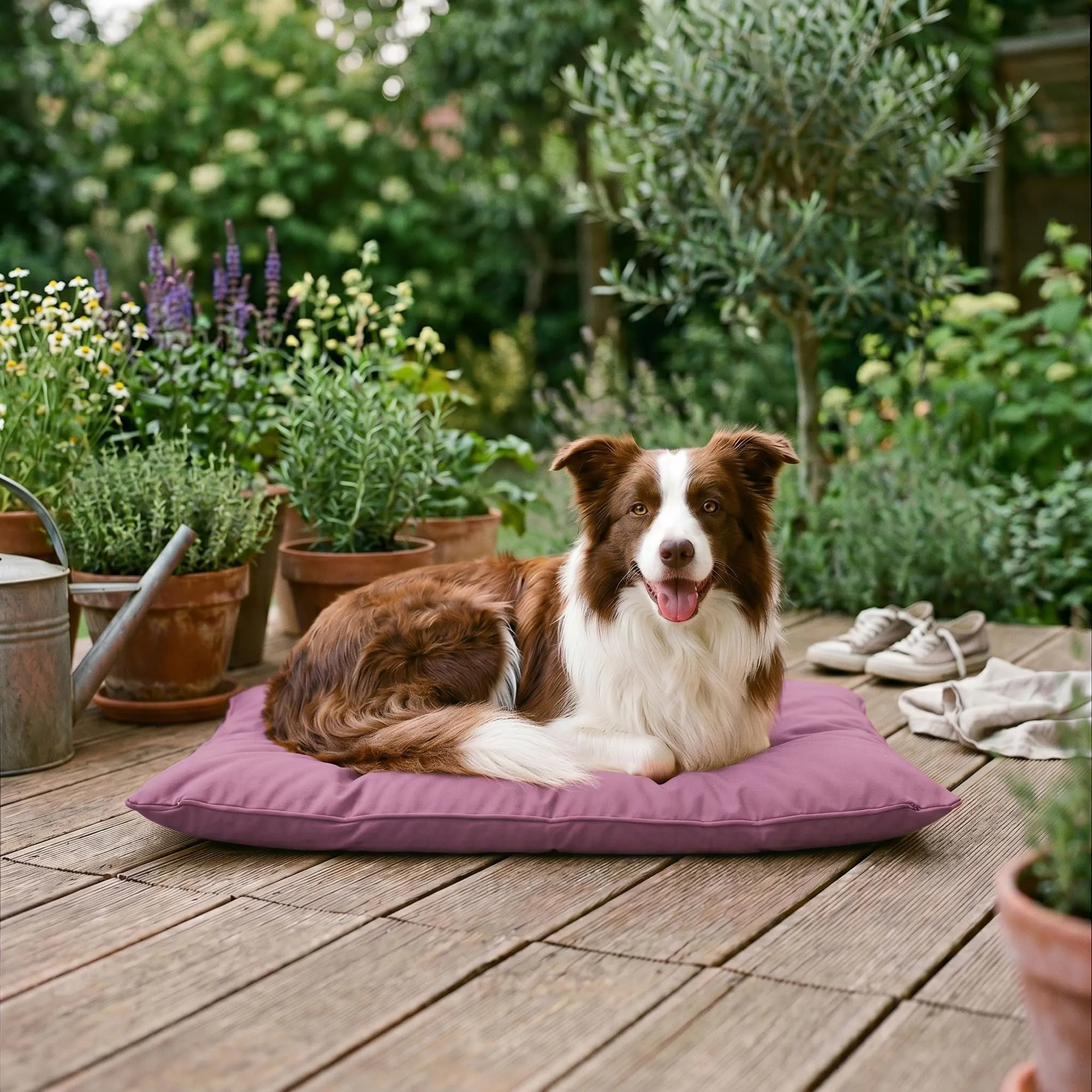 Maxy Cuscinone Cane e Gatto ELEGANT – Cuscino per Animali Domestici Imbottito e Trapuntato, in Microfibra, 60x100 cm, Materassino Morbido e Confortevole per Cani Taglia Piccola/Media/Grande, Lilla - immagine 11