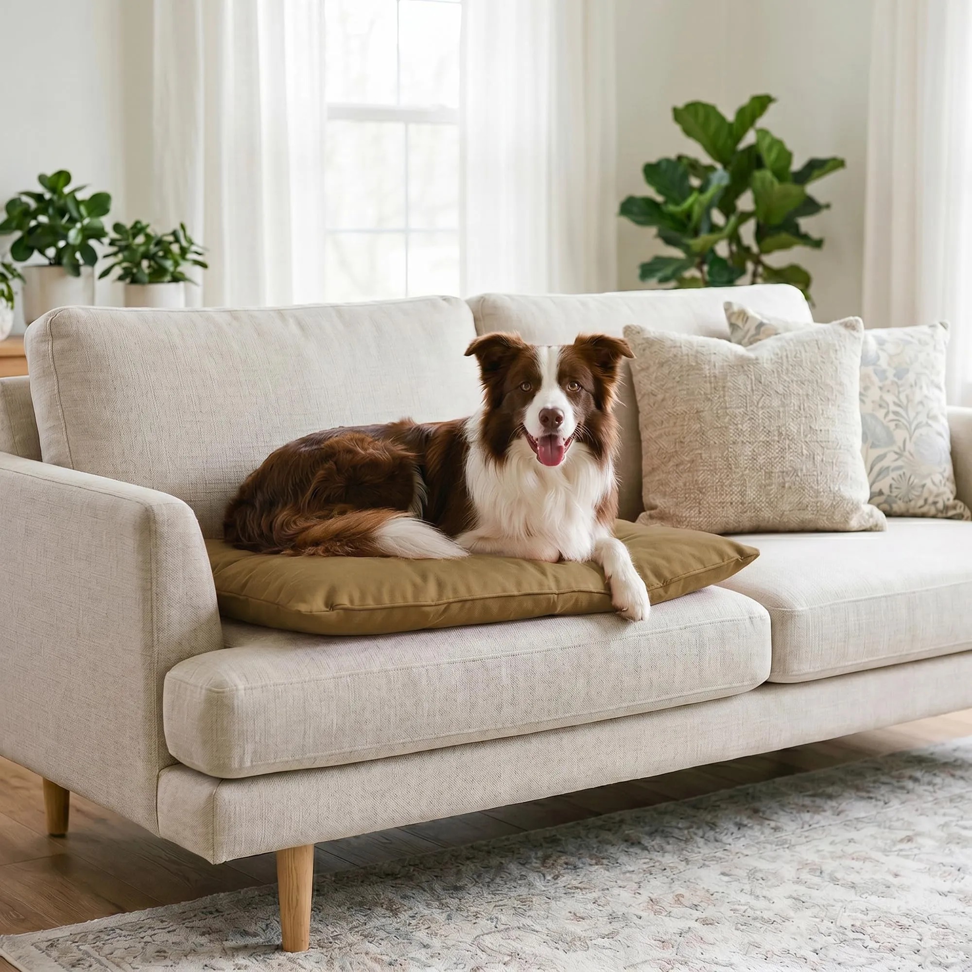 Maxy Cuscinone Cane e Gatto ELEGANT – Cuscino per Animali Domestici Imbottito e Trapuntato, in Microfibra, 60x100 cm, Materassino Morbido e Confortevole per Cani Taglia Piccola/Media/Grande, Nocciola - immagine 10