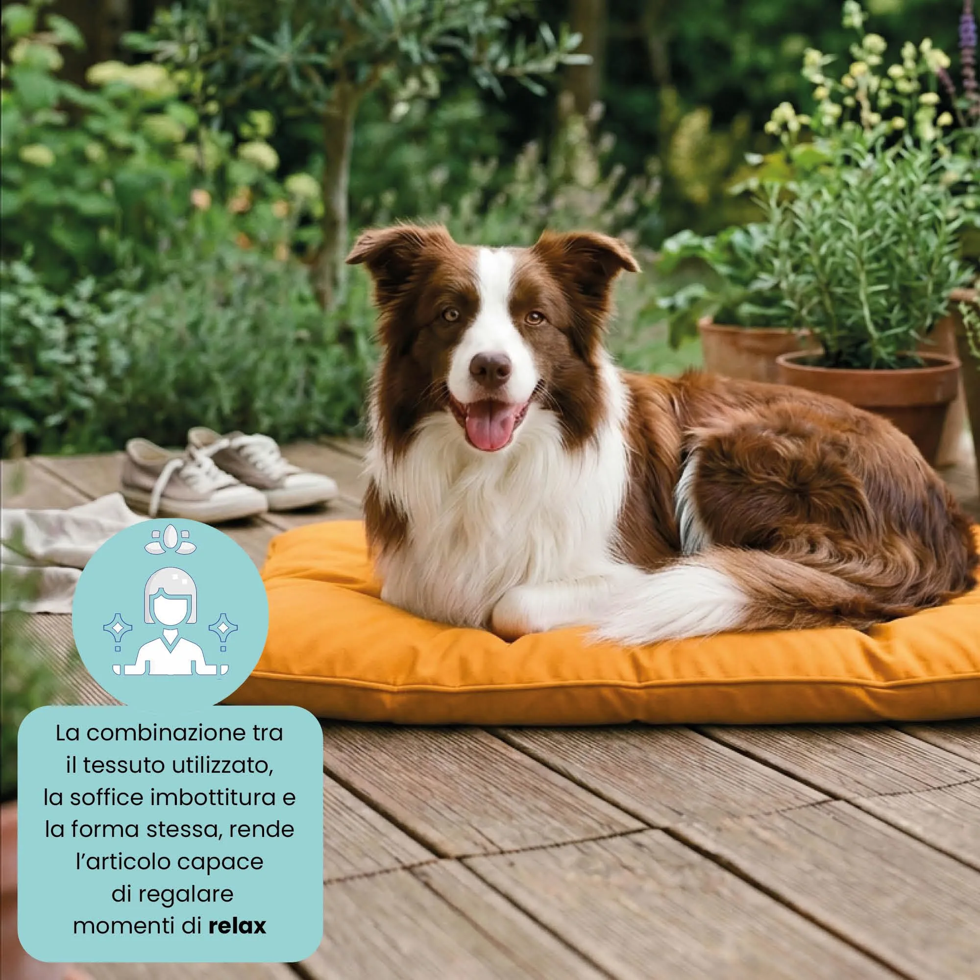 Maxy Cuscinone Cane e Gatto ELEGANT – Cuscino per Animali Domestici Imbottito e Trapuntato, in Microfibra, 60x100 cm, Materassino Morbido e Confortevole per Cani Taglia Piccola/Media/Grande, Giallo - immagine 4