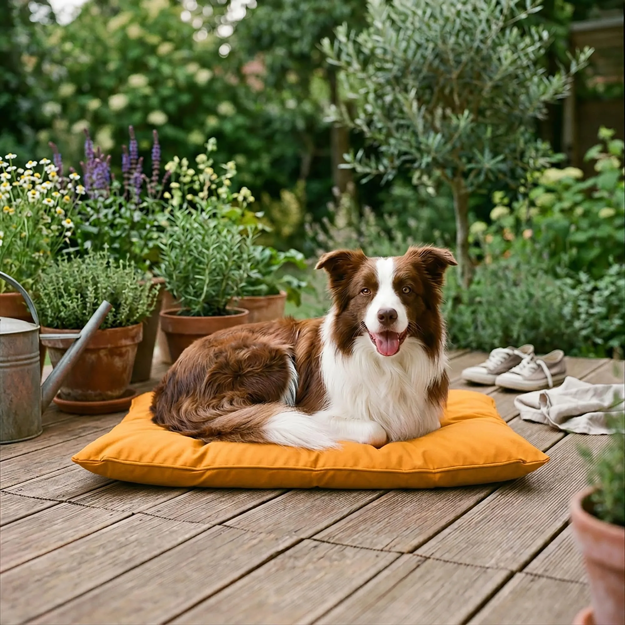 Maxy Cuscinone Cane e Gatto ELEGANT – Cuscino per Animali Domestici Imbottito e Trapuntato, in Microfibra, 60x100 cm, Materassino Morbido e Confortevole per Cani Taglia Piccola/Media/Grande, Giallo - immagine 11