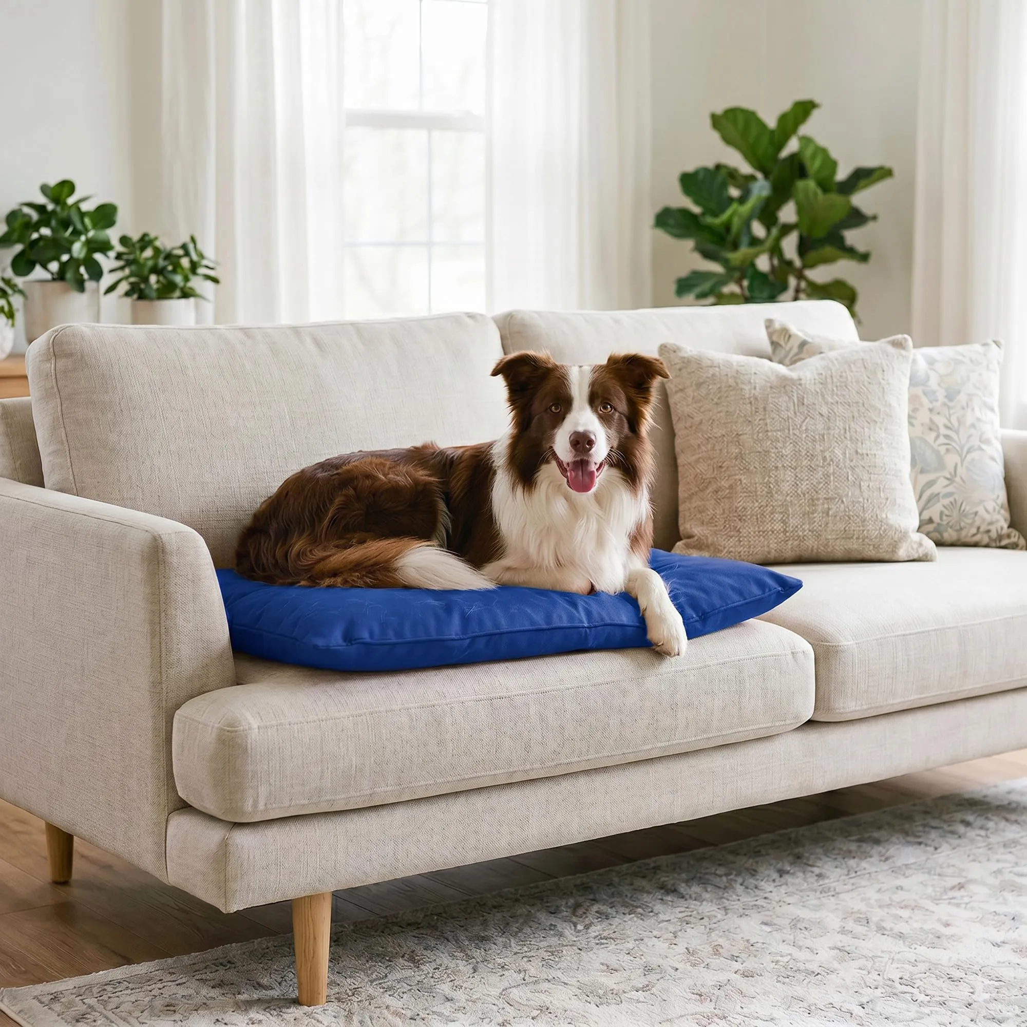 Maxy Cuscinone Cane e Gatto ELEGANT – Cuscino per Animali Domestici Imbottito e Trapuntato, in Microfibra, 60x100 cm, Materassino Morbido e Confortevole per Cani Taglia Piccola/Media/Grande, Royal - immagine 10