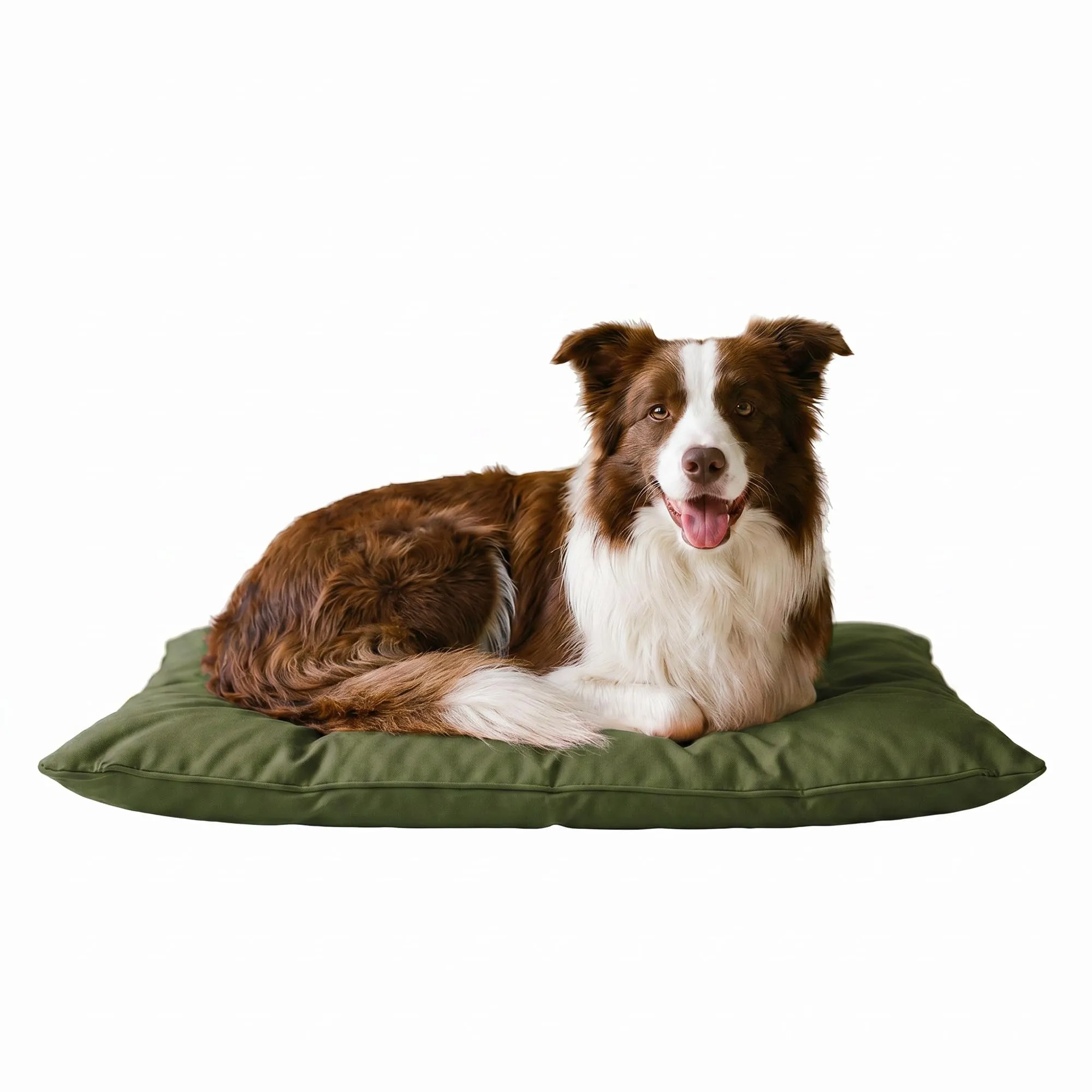 Maxy Cuscinone Cane e Gatto ELEGANT – Cuscino per Animali Domestici Imbottito e Trapuntato, in Microfibra, 60x100 cm, Materassino Confortevole per Cani Taglia Piccola/Media/Grande, Verde Scuro - immagine 9