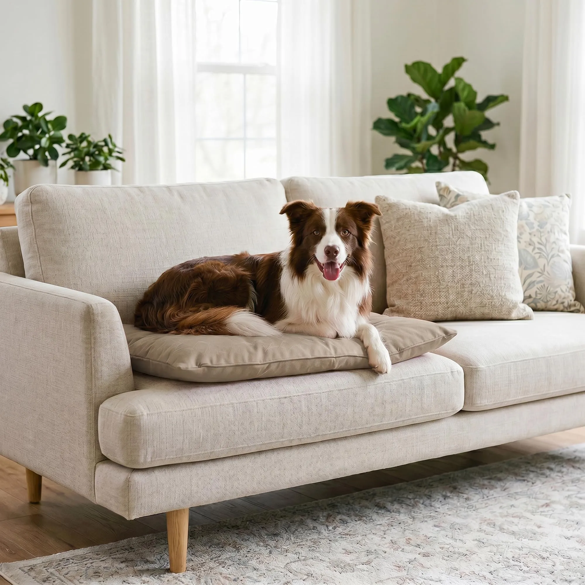Maxy Cuscinone Cane e Gatto ELEGANT – Cuscino per Animali Domestici Imbottito e Trapuntato, in Microfibra, 60x100 cm, Materassino Confortevole per Cani Taglia Piccola/Media/Grande, Grigio Chiaro - immagine 10