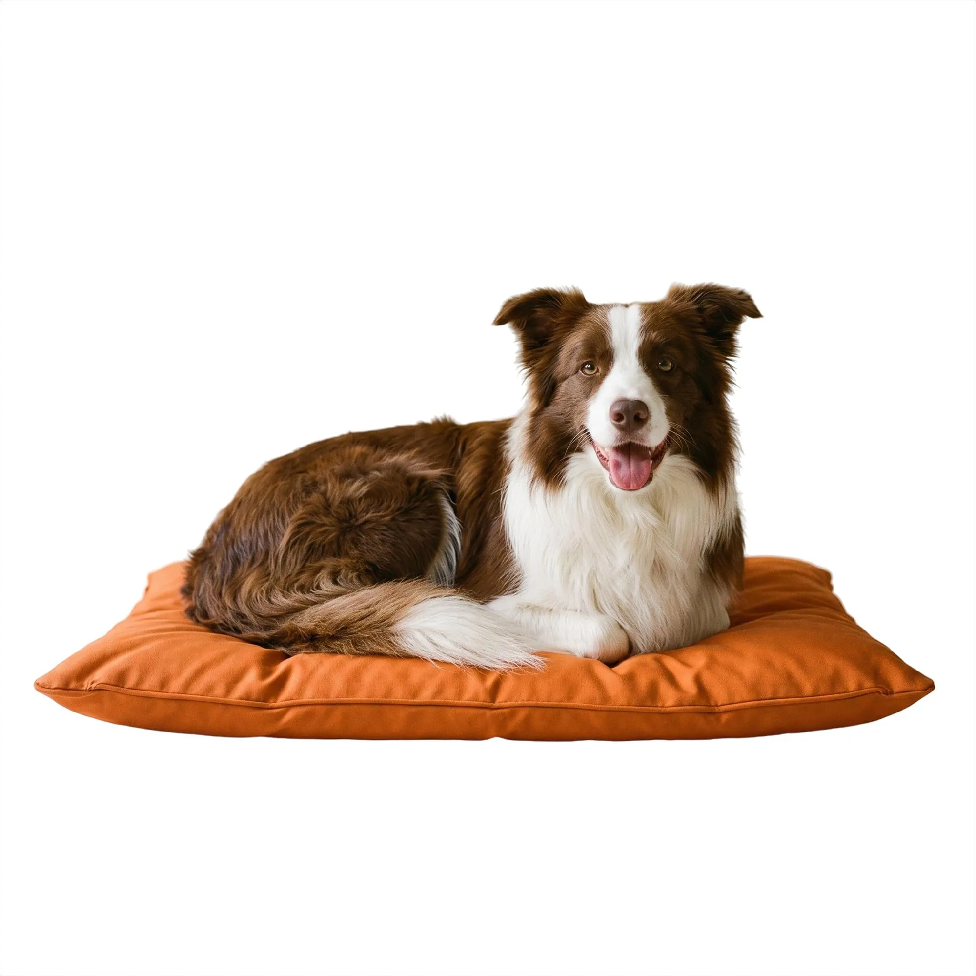 Maxy Cuscinone Cane e Gatto ELEGANT – Cuscino per Animali Domestici Imbottito e Trapuntato, in Microfibra, 60x100 cm, Materassino Morbido e Confortevole per Cani Taglia Piccola/Media/Grande, Arancione - immagine 9