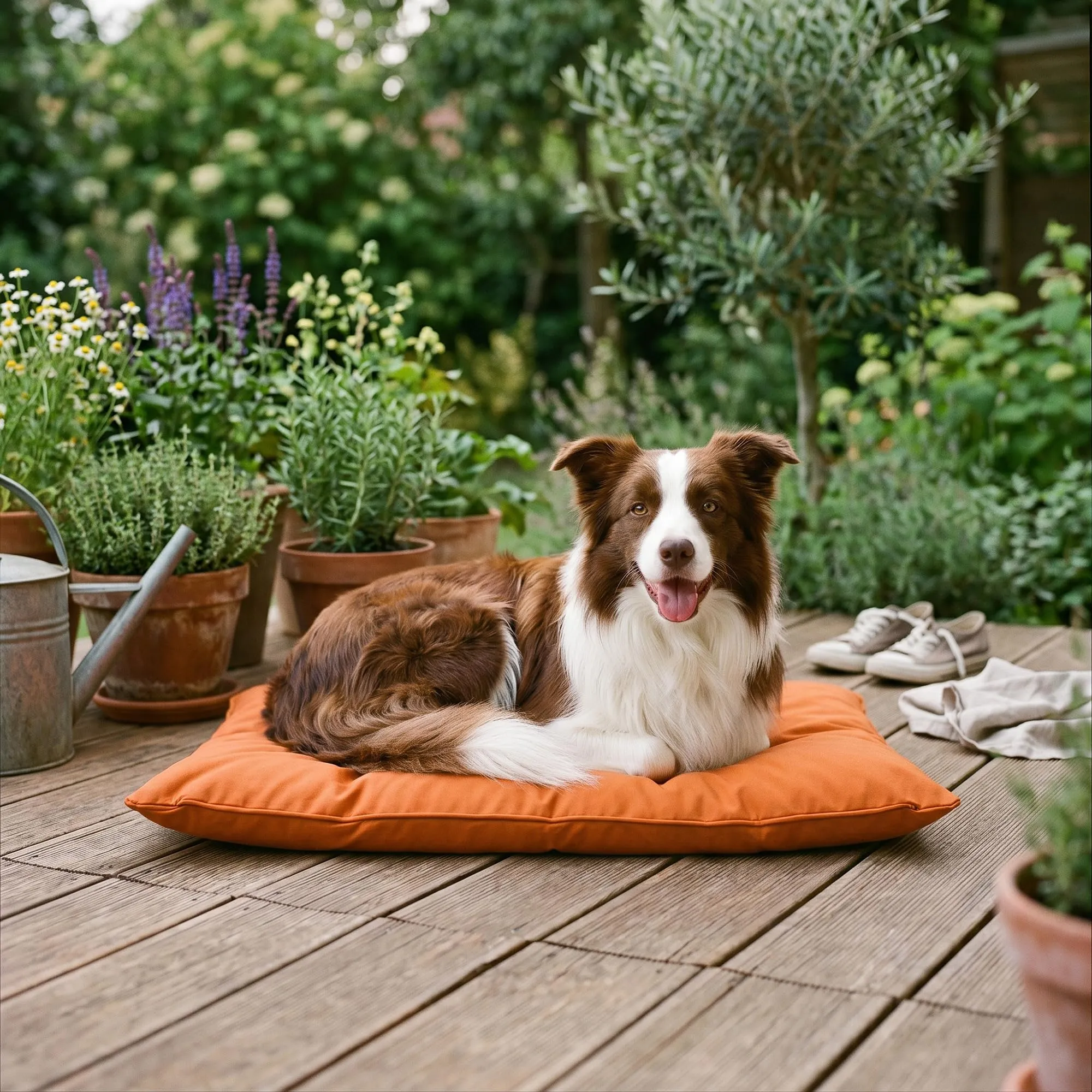 Maxy Cuscinone Cane e Gatto ELEGANT – Cuscino per Animali Domestici Imbottito e Trapuntato, in Microfibra, 60x100 cm, Materassino Morbido e Confortevole per Cani Taglia Piccola/Media/Grande, Arancione - immagine 11