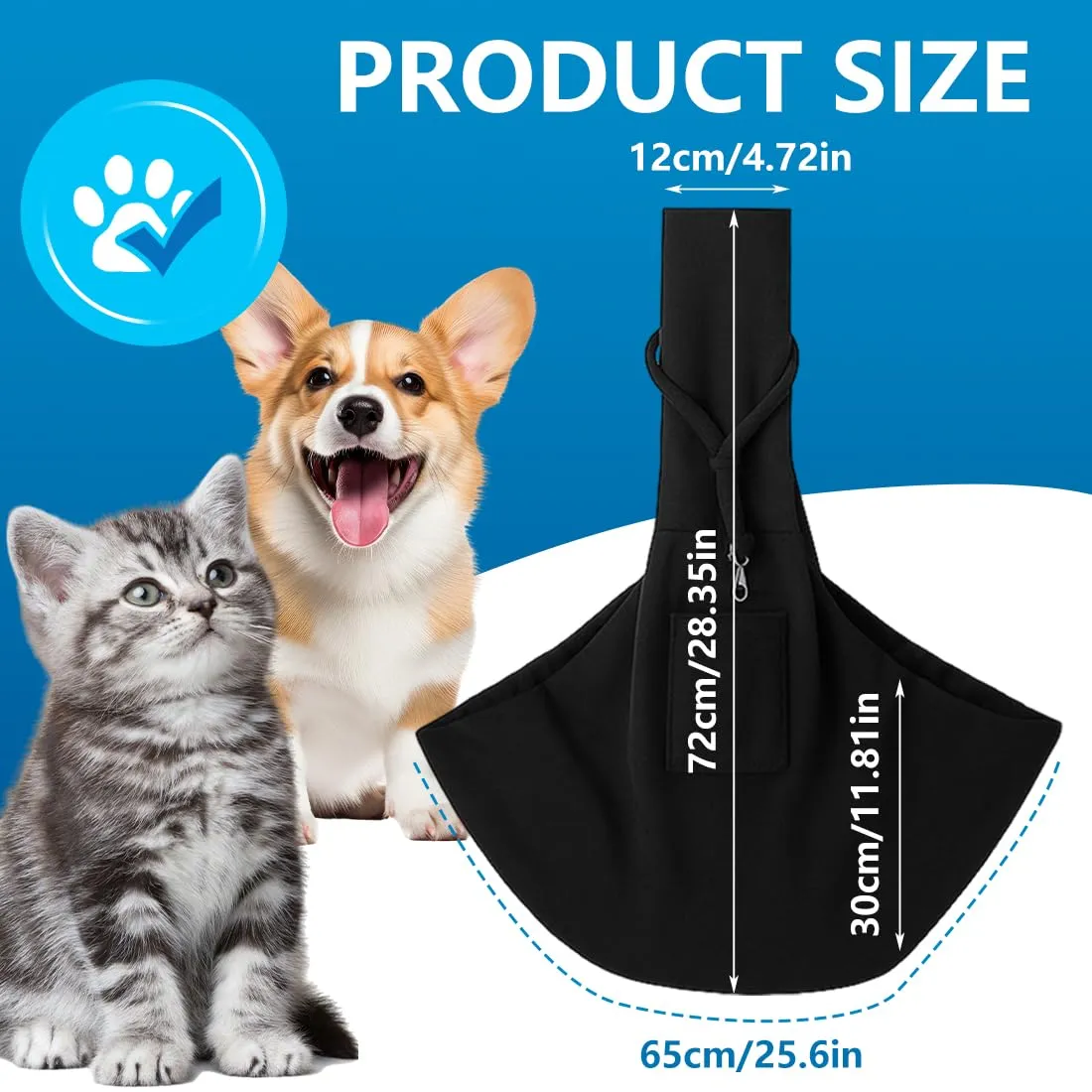 EIHI 1 Pezzo Trasportino per cani, Borsa per cani, Marsupio per cani, Zaino trasportino cane per Cane/Gatto 15 KG - immagine 2