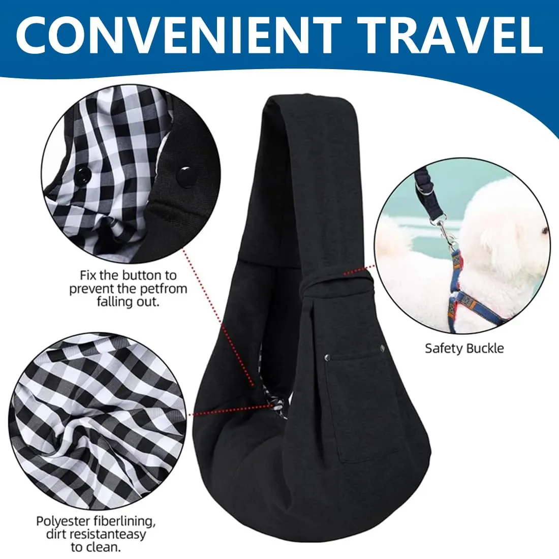 EIHI 1 Pezzo Trasportino per cani, Borsa per cani, Marsupio per cani, Zaino trasportino cane per Cane/Gatto 15 KG - immagine 3