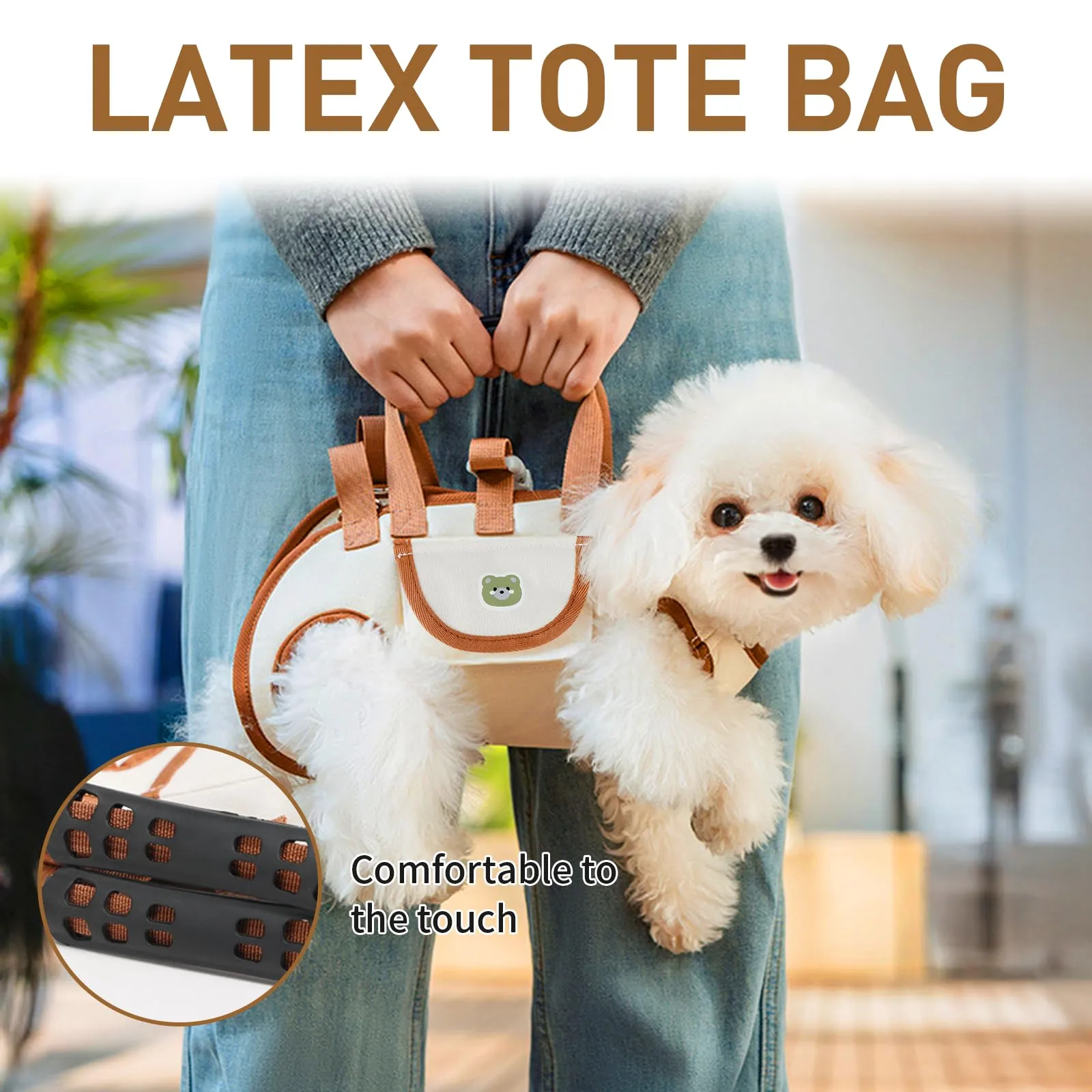 Trasportino Zaino per Cani Fino a 6 kg, Piccola Borsa da Viaggio per Cani,Regolabile Zaino Cane per Cane Gatto Fino a 6kg, per Passeggiata,Viaggio - immagine 9