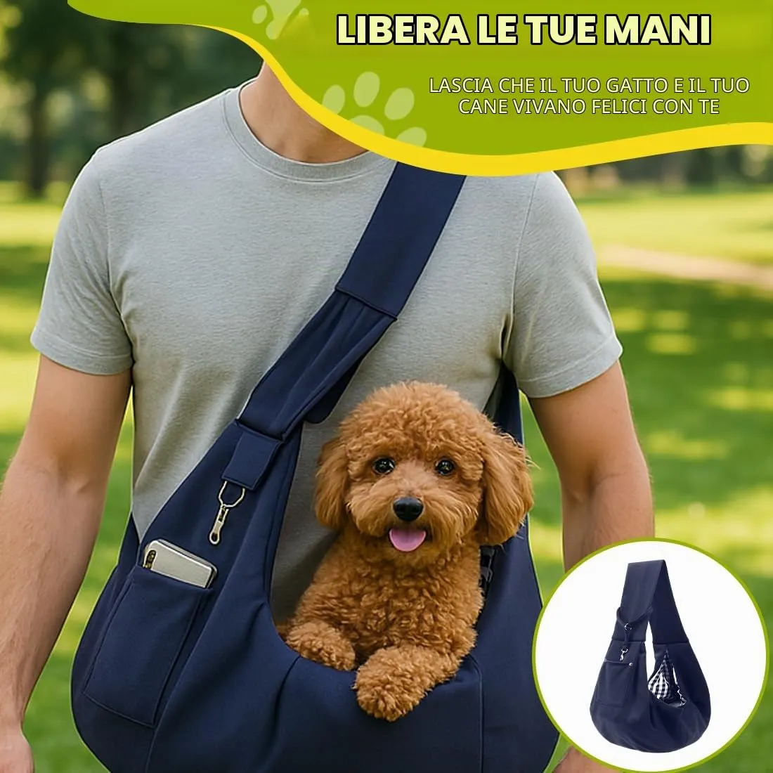 LAKPYN Borsa da Viaggio per Cani, Regolabile Borsa Animali Domestici, Trasportino da Passeggio, Borsas Porta Cane, per Viaggio Passeggiata - immagine 5