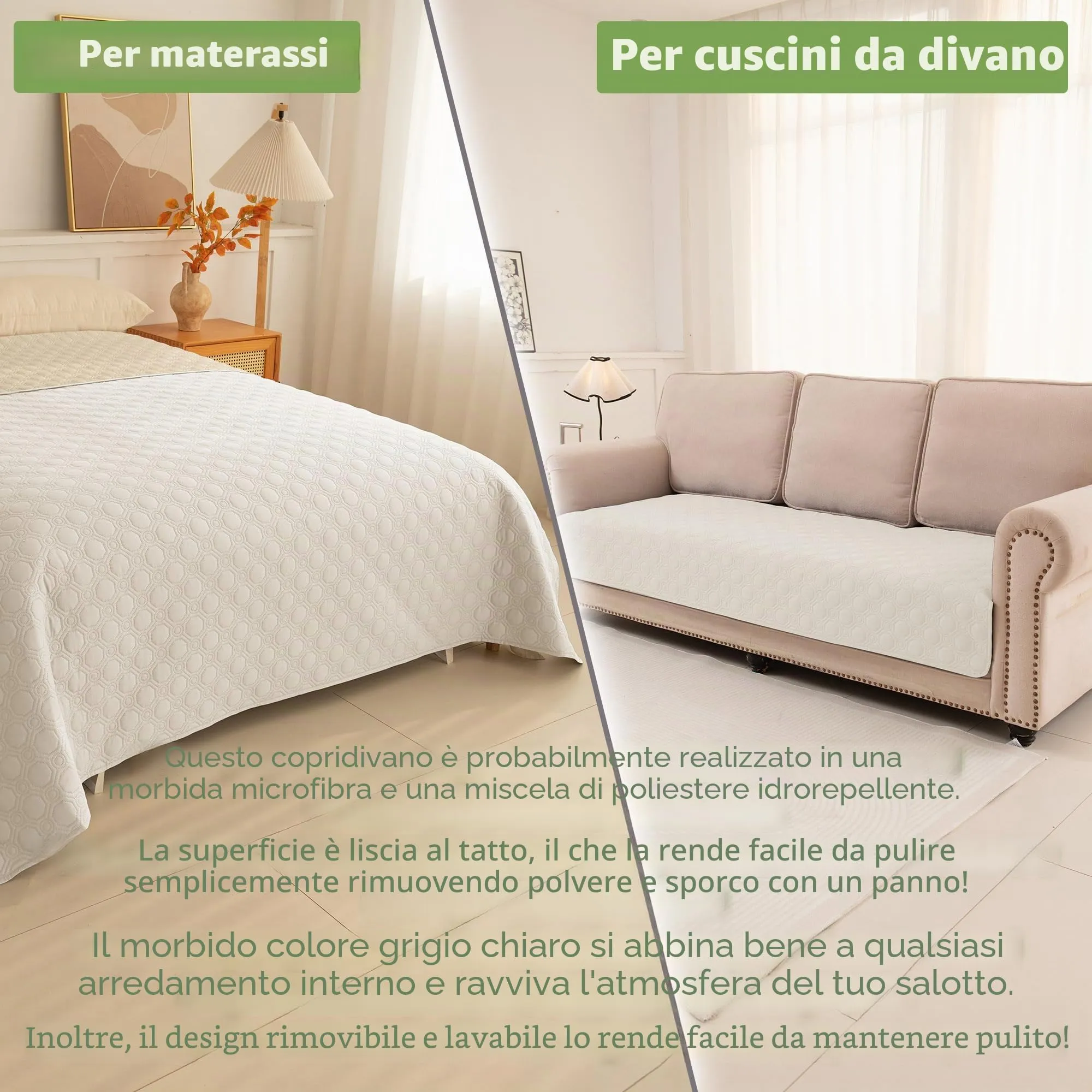 TIANSHU Coperta Impermeabile per Letto e Divano, Copriletto Antiscivolo Lavabile a Doppia Faccia, Coperta Resistente per Cani e Gatti (157x208cm, Beige) - immagine 5