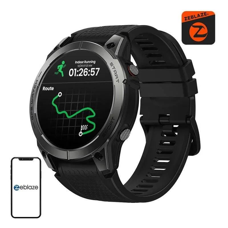 Zeblaze Stratos 3 Pro Bluetooth GPS 1,43" Nero Cinturino Unico IP68 SpO2 Cardiofrequenzimetro - immagine 1