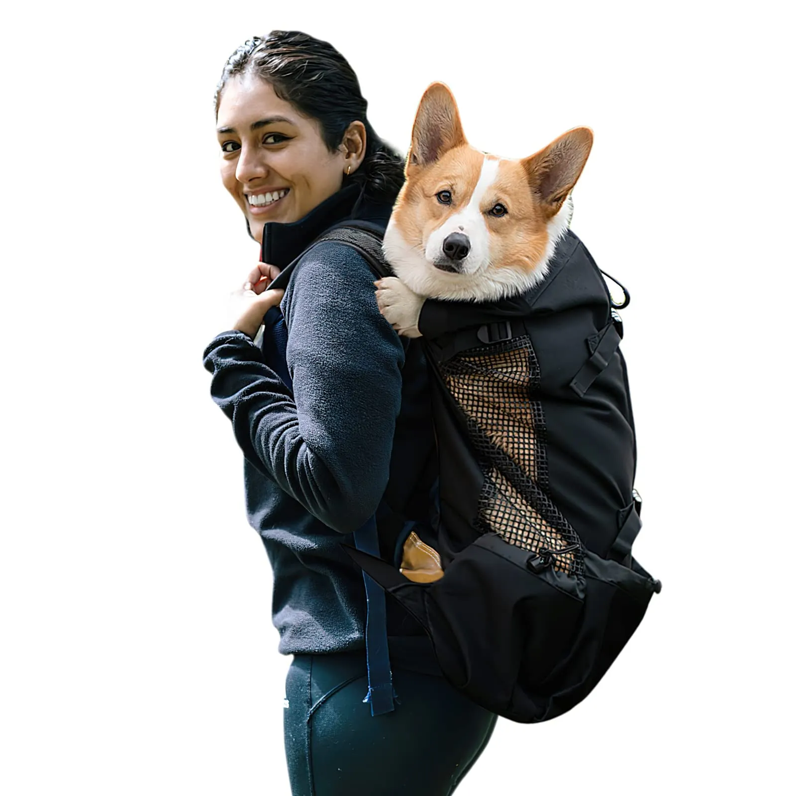 Galatée Zaino Per Cani, Zaino Per Cani Regolabile Portatile, Zaino Per Trasportini Ventilato, Zaino Per Animali Domestici Per Passeggiate All'Aperto Escursionismo Alpinismo Viaggi(XL, Nero) - immagine 1