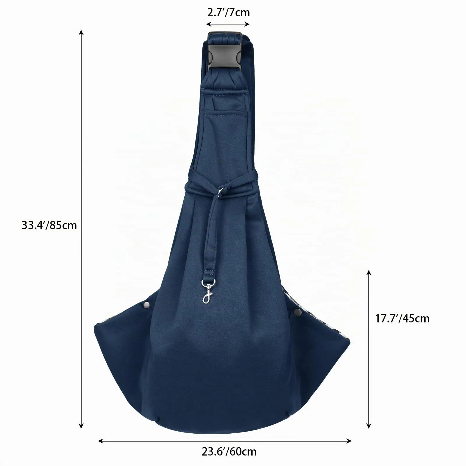 Sarsumir Borsa a tracolla regolabile per cani, borsa a tracolla per animali domestici, piccola taglia, per cani e gatti, per attività all'aperto e gite, portata fino a 7,5 kg, blu - immagine 7
