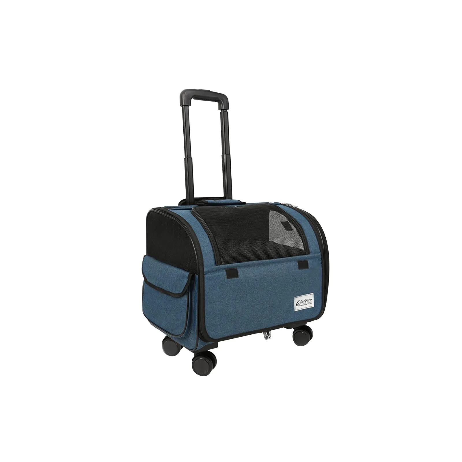 Galatée Borsa Da Viaggio Per Cani Con Ruote Removibili, Trasportino Per Animali Approvato Dalle Compagnie Aeree, Borsa Pieghevole Per Gatti Con Rete Traspirante, Passeggino Per Animali(Blu) - immagine 1