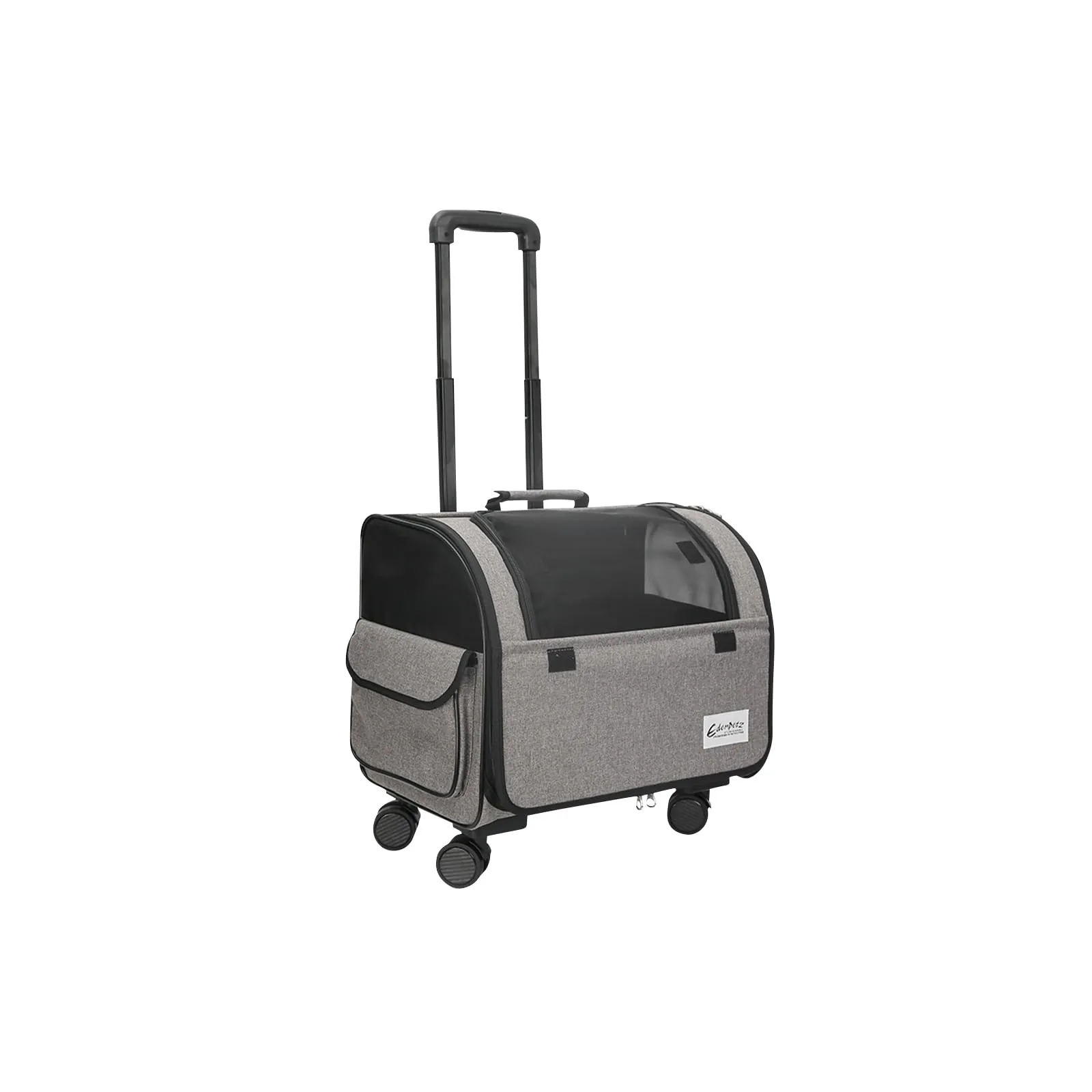 Galatée Borsa Da Viaggio Per Cani Con Ruote Removibili, Trasportino Per Animali Approvato Dalle Compagnie Aeree, Borsa Pieghevole Per Gatti Con Rete Traspirante, Passeggino Per Animali(Grigio) - immagine 1