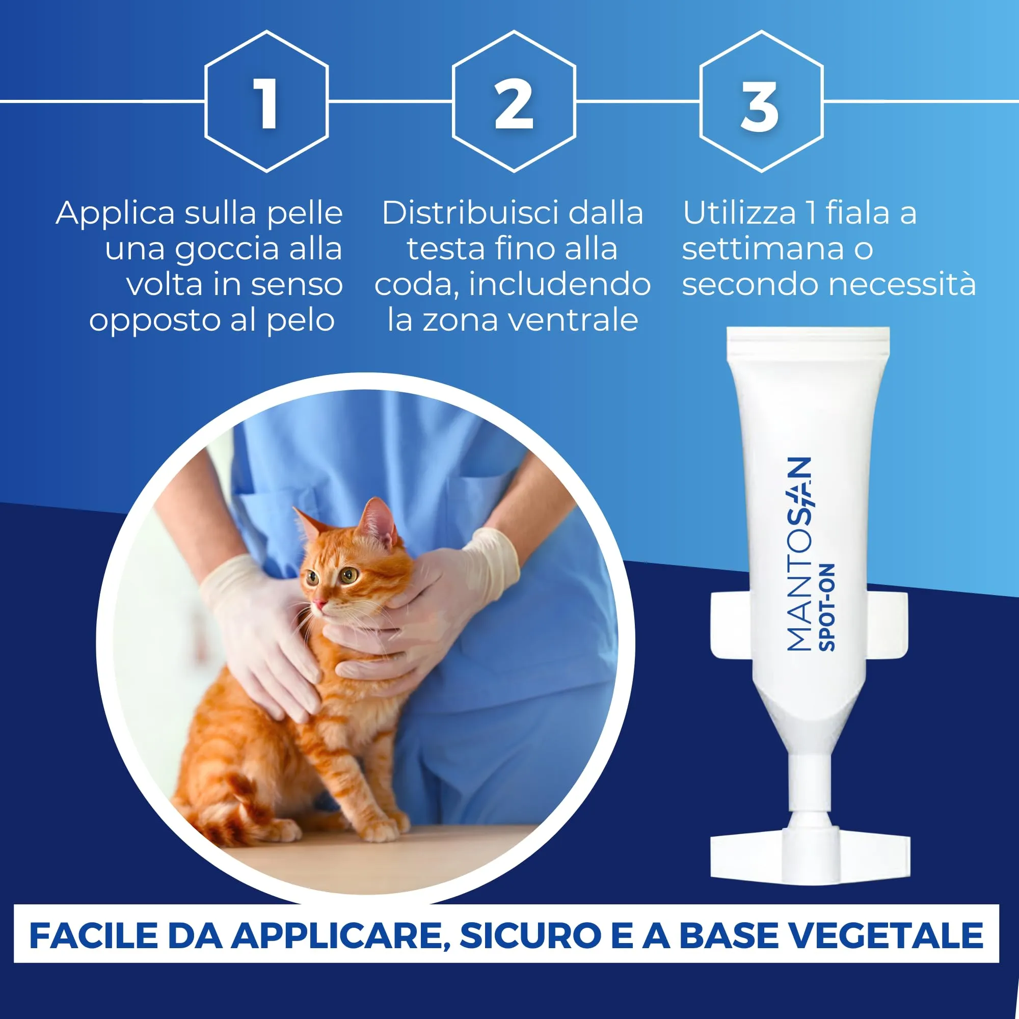 Mantosan Spot-On Vegetale per Gatti 5 Pipette da 3ml Protezione Naturale con Olio di Neem Ozonizzato e Oli essenziali di Geranio, Citronella, Lemongrass, Lavanda e Rosmarino - Nuova Formula - immagine 5