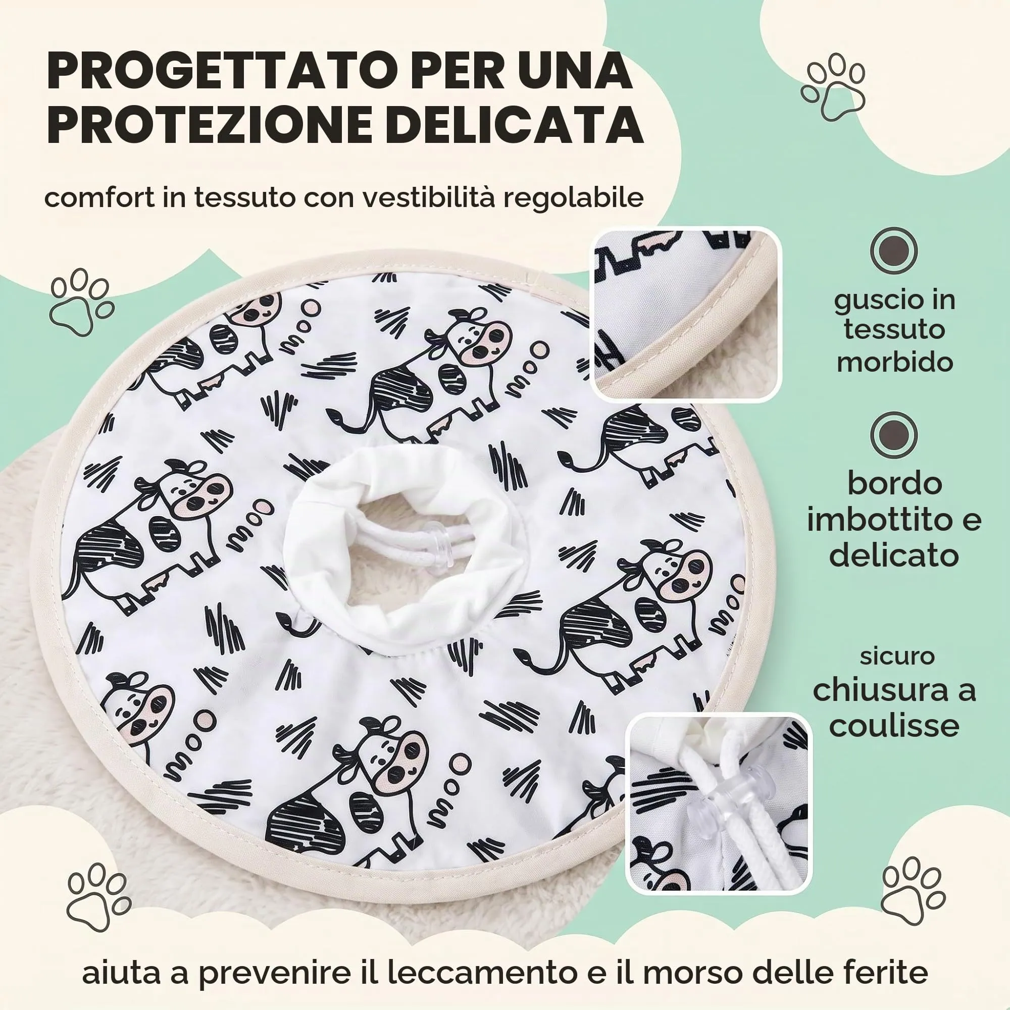 ZFUKKY 1 pcs Collare di Recupero per Gatti, Morbido Collo del Cono del Gatto, Collare elisabettiano per gatto morbido, Collare Protettivo per Gatti Collare Elisabettiano per Gattini Cuccioli Dopo - immagine 4