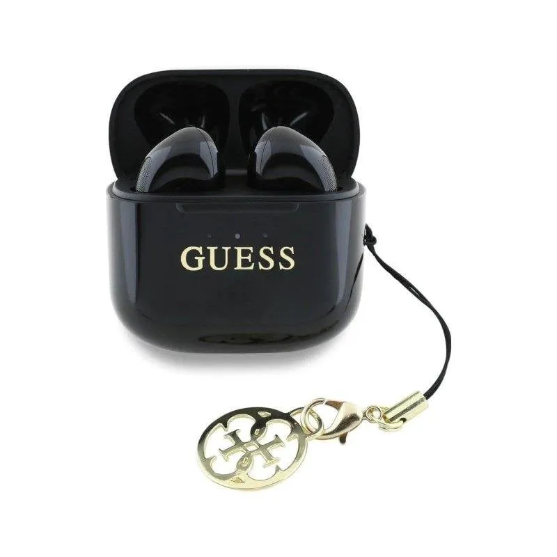 Auricolari Guess TWS wireless Bluetooth design elegante con charm nero - immagine 1