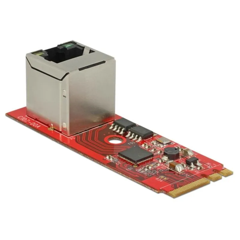 Scheda di Rete DeLOCK 62949 M.2 Ethernet 1000 Mbit/s Rossa - immagine 1