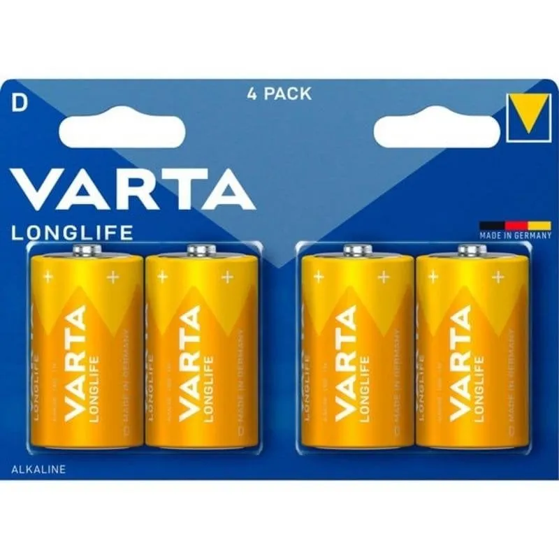 Pila Alcalina VARTA Longlife D 4 unità - immagine 1