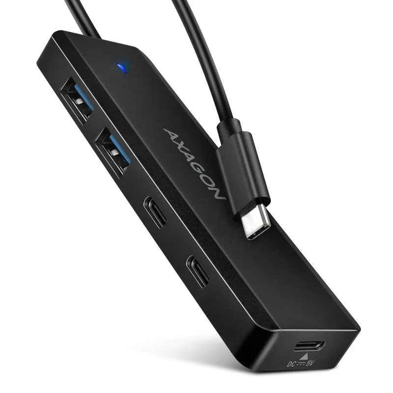 Hub Axagon 4 porte 5000 Mbit/s modello HUE-C2C con ricarica portatile - immagine 1