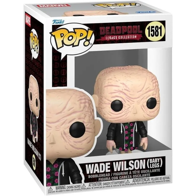Figura Vinile Funko Pop Marvel Deadpool Wade Wilson con Baby Legs - immagine 1