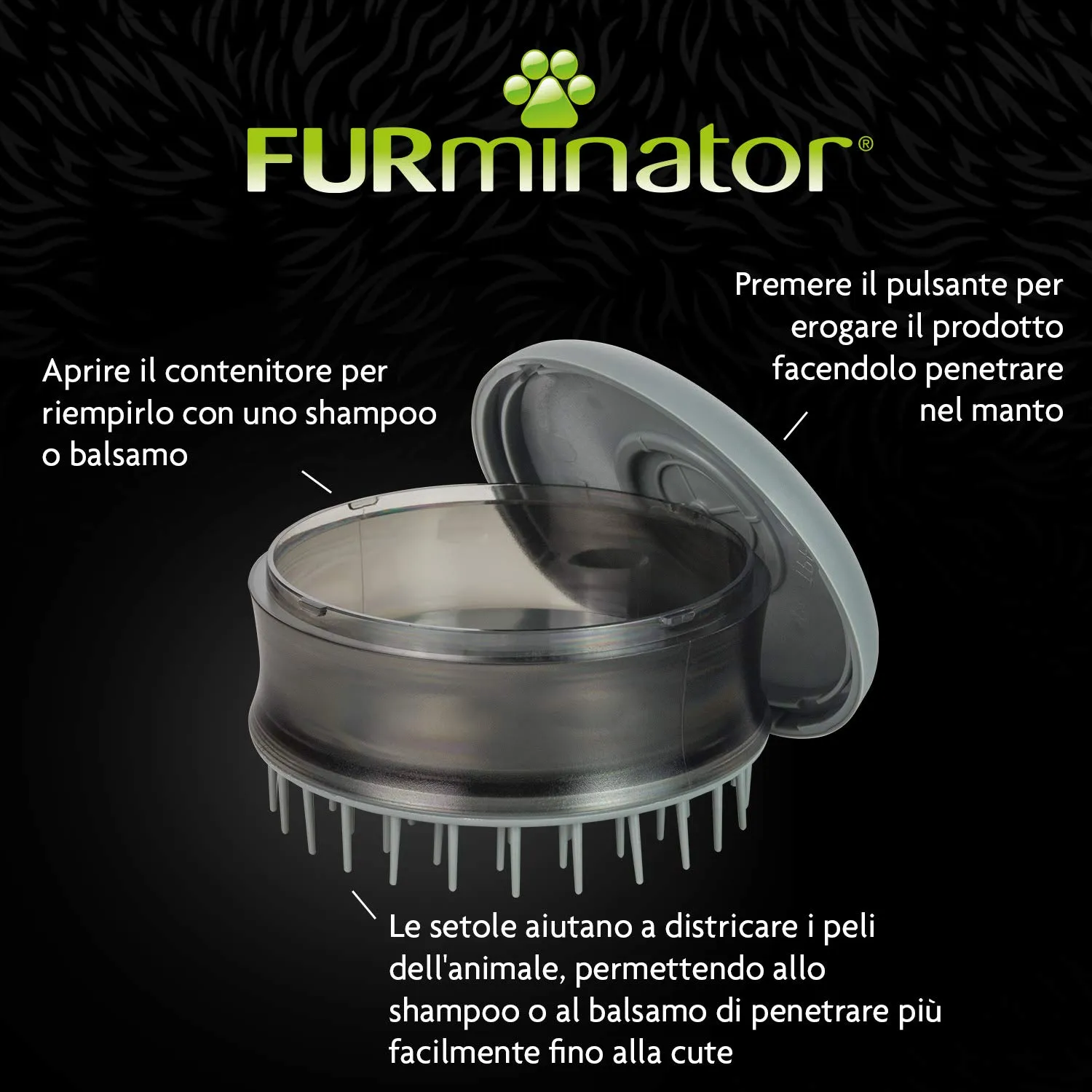 FURminator Spazzola Shampoo - per Cani e Gatti - immagine 4