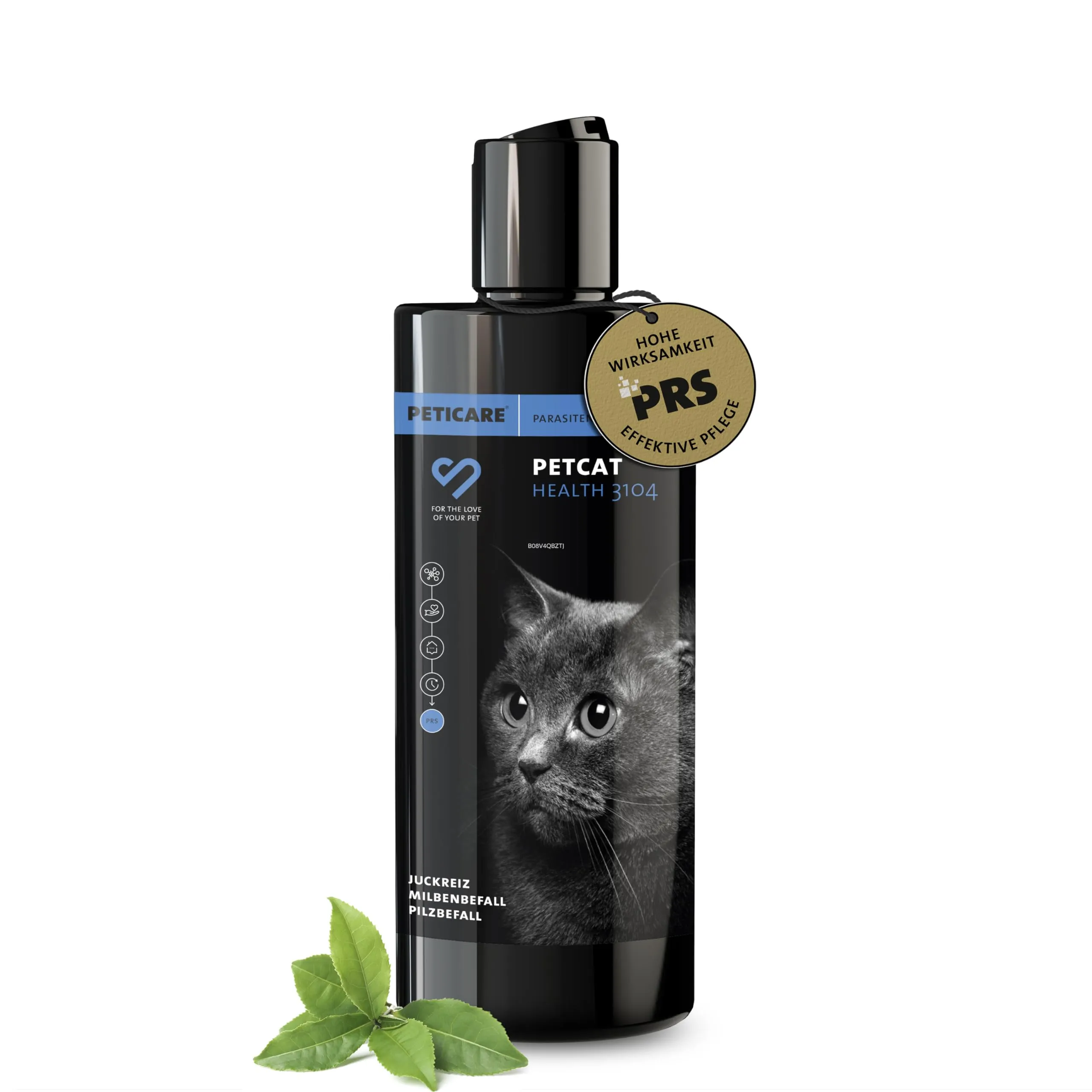 Peticare Shampoo Gatti Prurito e Acari – Scudo Cura Immediata per Parassiti – Senza Insetticidi – con Proteine della Seta – Shampoo Lenitivo - immagine 1