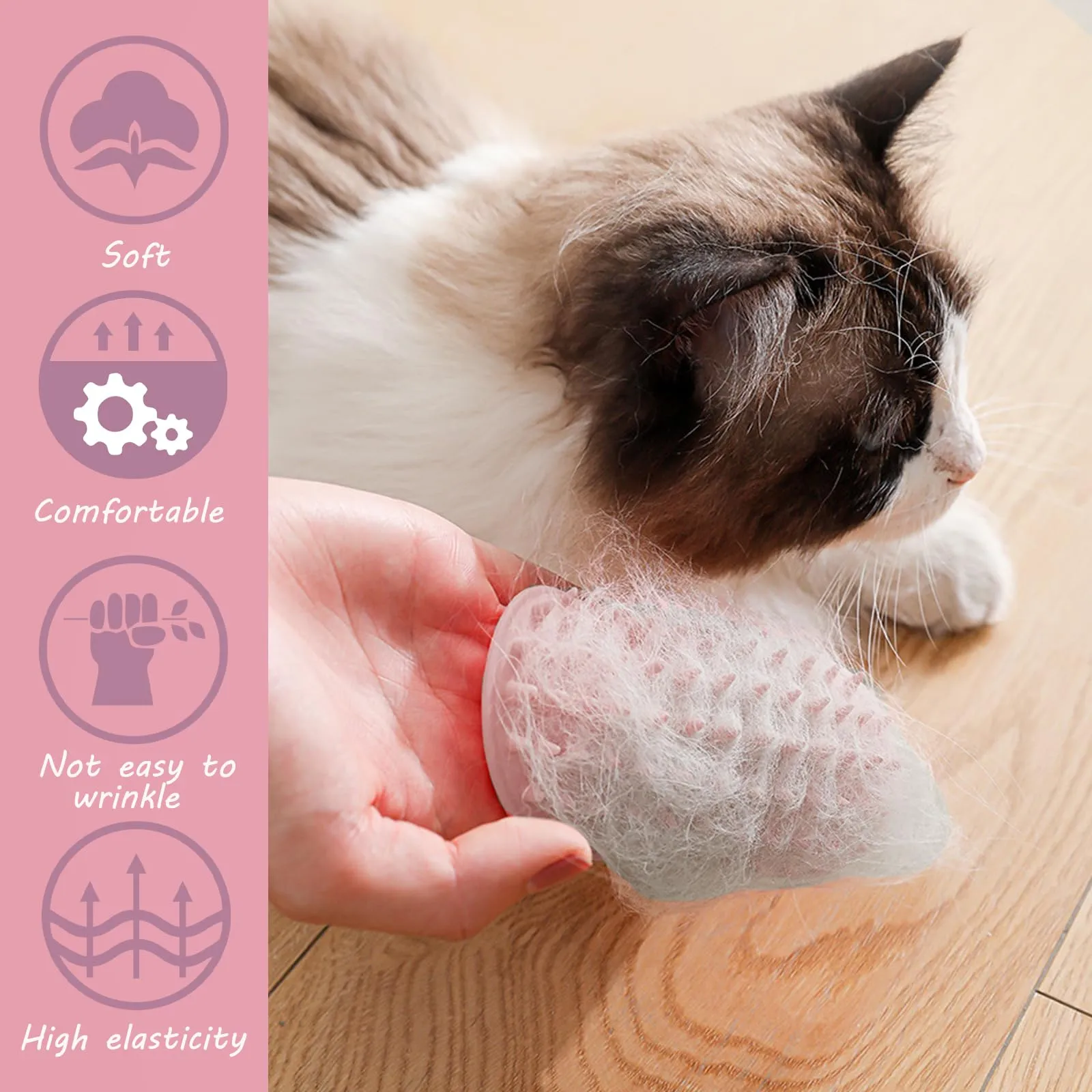 EUYKQNOI 2 Pezzi cat self groomer Angolo dei Massaggi per Gatti, Pet Self Grooming Pettine, Spazzola per Gatti Autopulente in Silicone, Angolo Massaggio per Gatti in Silicone,spazzola gatto - immagine 5