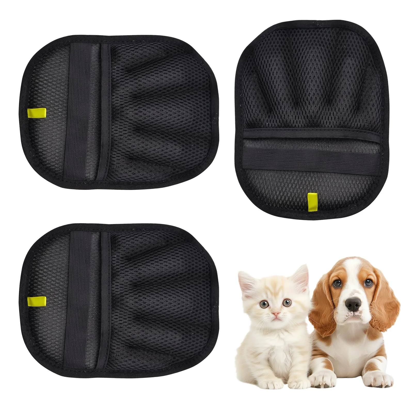 WestCH 3 Pezzi Pet Hair Remover Glove Guanti Rimuovi Peli Animali Guanti Elettrostatici Riutilizzabili Antistatici su Entrambi i Lati per Tappeti e dei Divani la Pulizia dei la rimozione Cani e Gatti - immagine 1