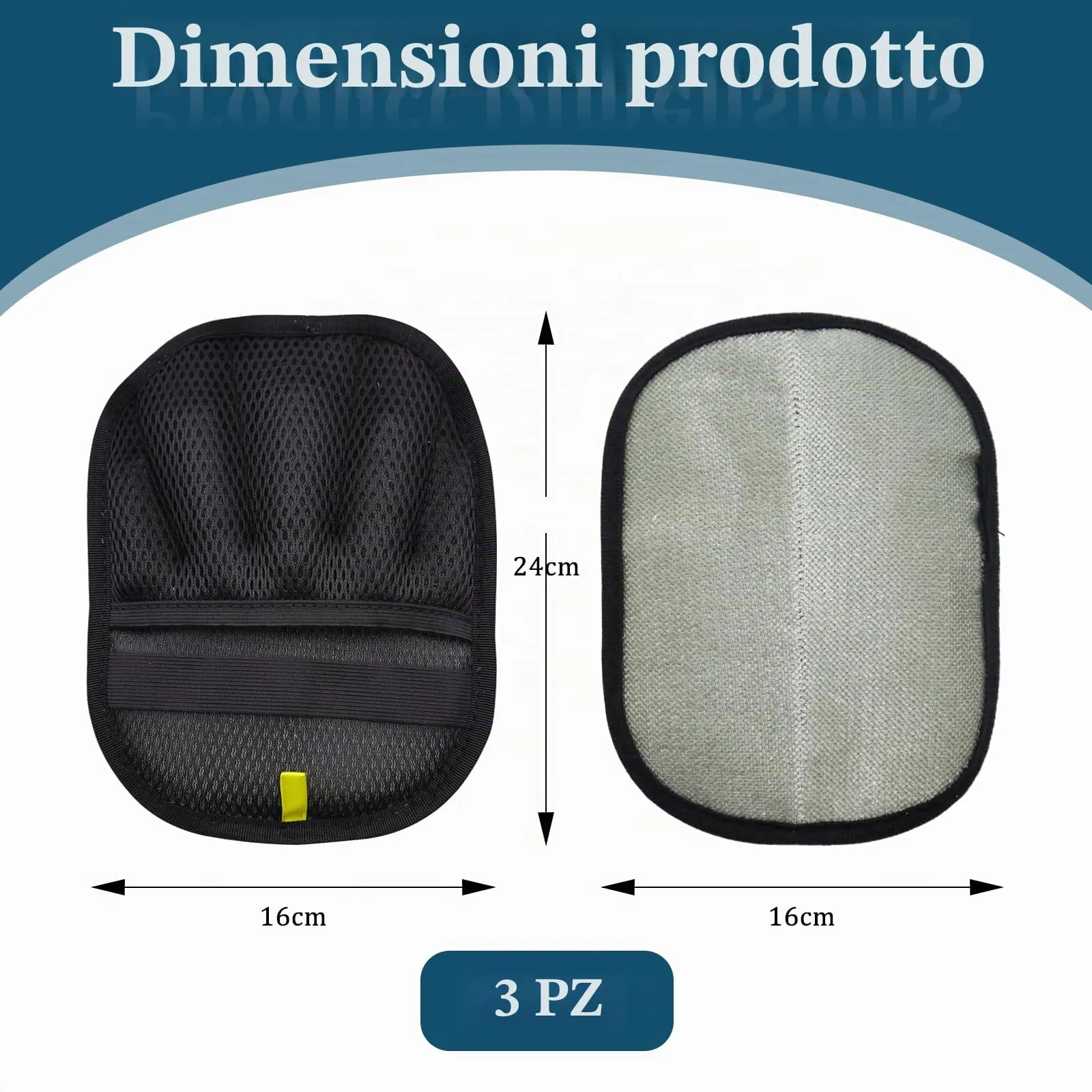 WestCH 3 Pezzi Pet Hair Remover Glove Guanti Rimuovi Peli Animali Guanti Elettrostatici Riutilizzabili Antistatici su Entrambi i Lati per Tappeti e dei Divani la Pulizia dei la rimozione Cani e Gatti - immagine 2