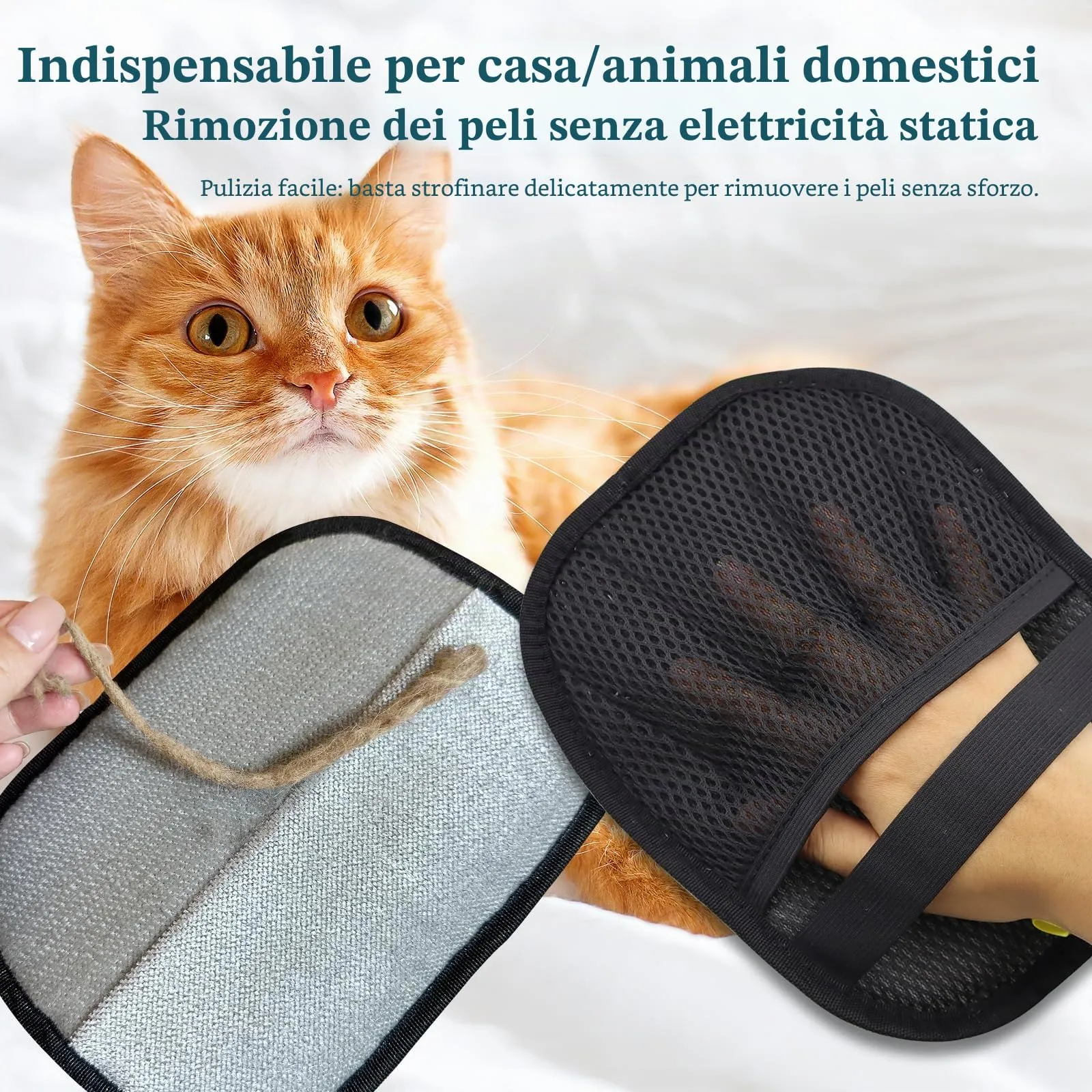 WestCH 3 Pezzi Pet Hair Remover Glove Guanti Rimuovi Peli Animali Guanti Elettrostatici Riutilizzabili Antistatici su Entrambi i Lati per Tappeti e dei Divani la Pulizia dei la rimozione Cani e Gatti - immagine 7