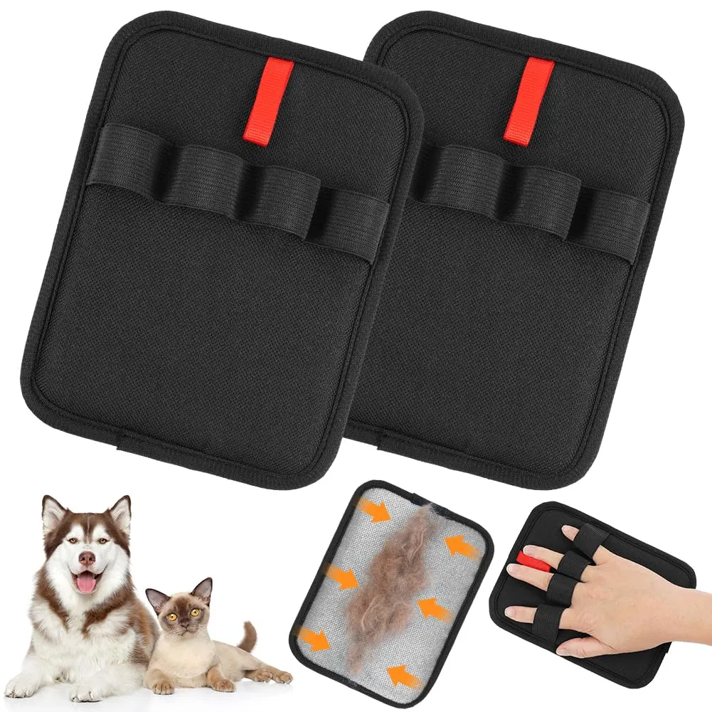OSDUE 2 Pezzi Guanto Peli Gatto Cane,Guanti statici per peli Animali,Guanto pelis Gatto,Pet Gloves Cleaning,Pet Hair Remover Elettrostatico per Vestiti, Divani, Tappeti, Riutilizzabile e Lavabile - immagine 1