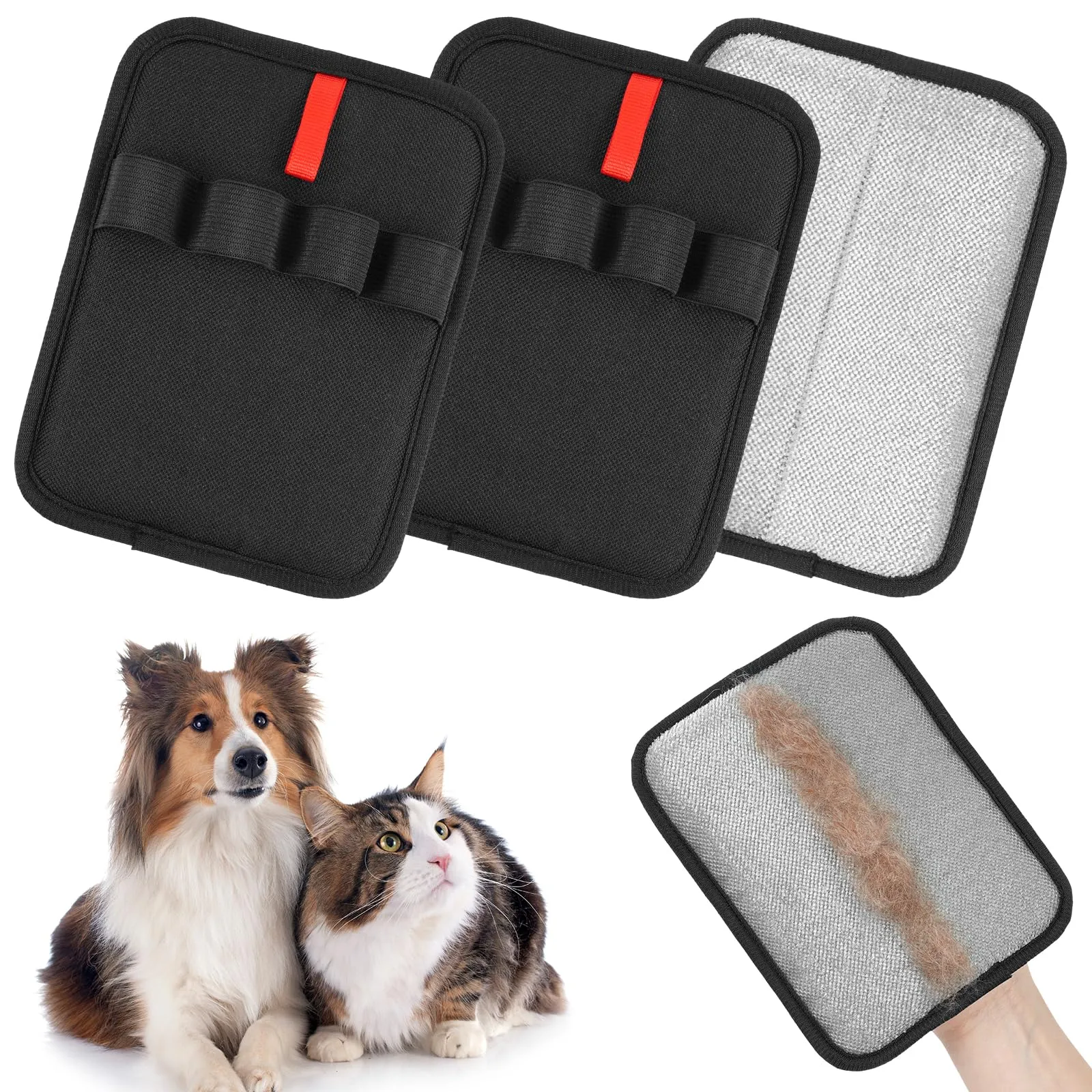 OSDUE 2 Pezzi Guanto Peli Gatto Cane,Guanti statici per peli Animali,Guanto pelis Gatto,Pet Gloves Cleaning,Pet Hair Remover Elettrostatico per Vestiti, Divani, Tappeti, Riutilizzabile e Lavabile - immagine 8