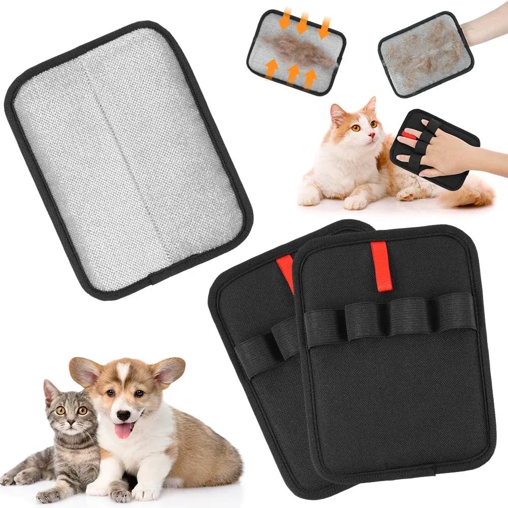 OSDUE 2 Pezzi Guanto Peli Gatto Cane,Guanti statici per peli Animali,Guanto pelis Gatto,Pet Gloves Cleaning,Pet Hair Remover Elettrostatico per Vestiti, Divani, Tappeti, Riutilizzabile e Lavabile - immagine 9
