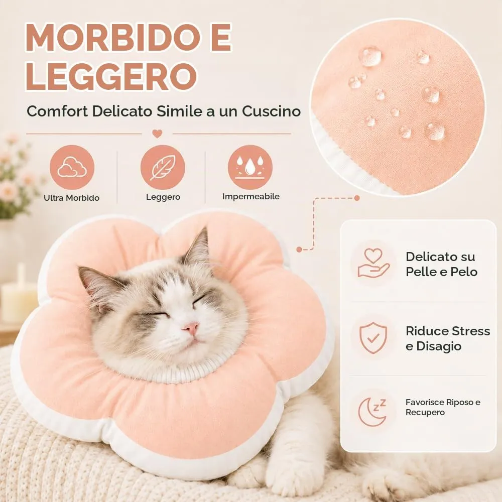 Collare Protettivo Gatto Regolabile,HMCEY Collare Gatto Morbido - immagine 4