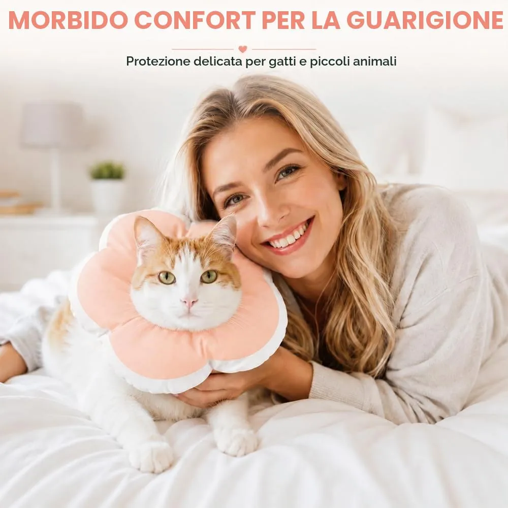 Collare Protettivo Gatto Regolabile,HMCEY Collare Gatto Morbido - immagine 7