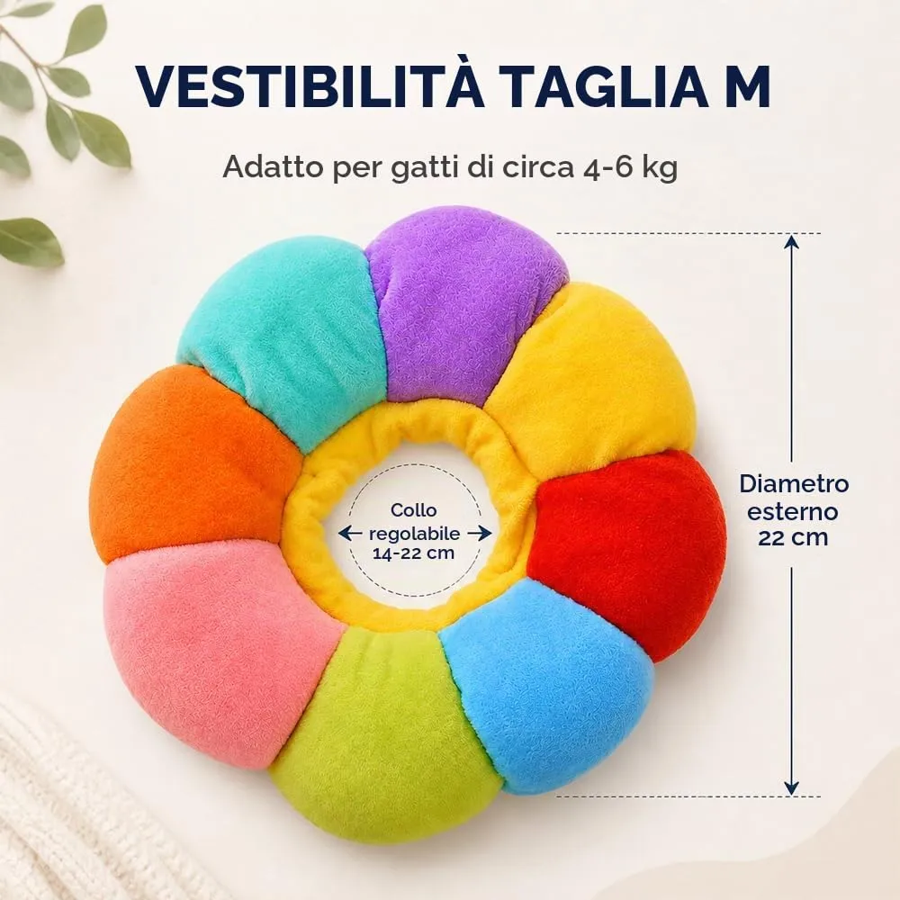 Collare Protettivo Gatto Regolabile,HMCEY Collare Gatto Morbido - immagine 2