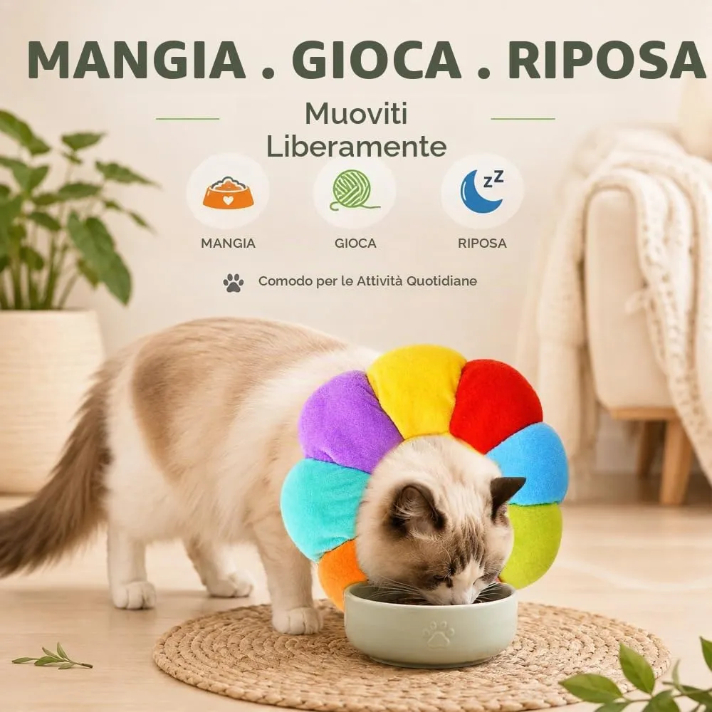 Collare Protettivo Gatto Regolabile,HMCEY Collare Gatto Morbido - immagine 5
