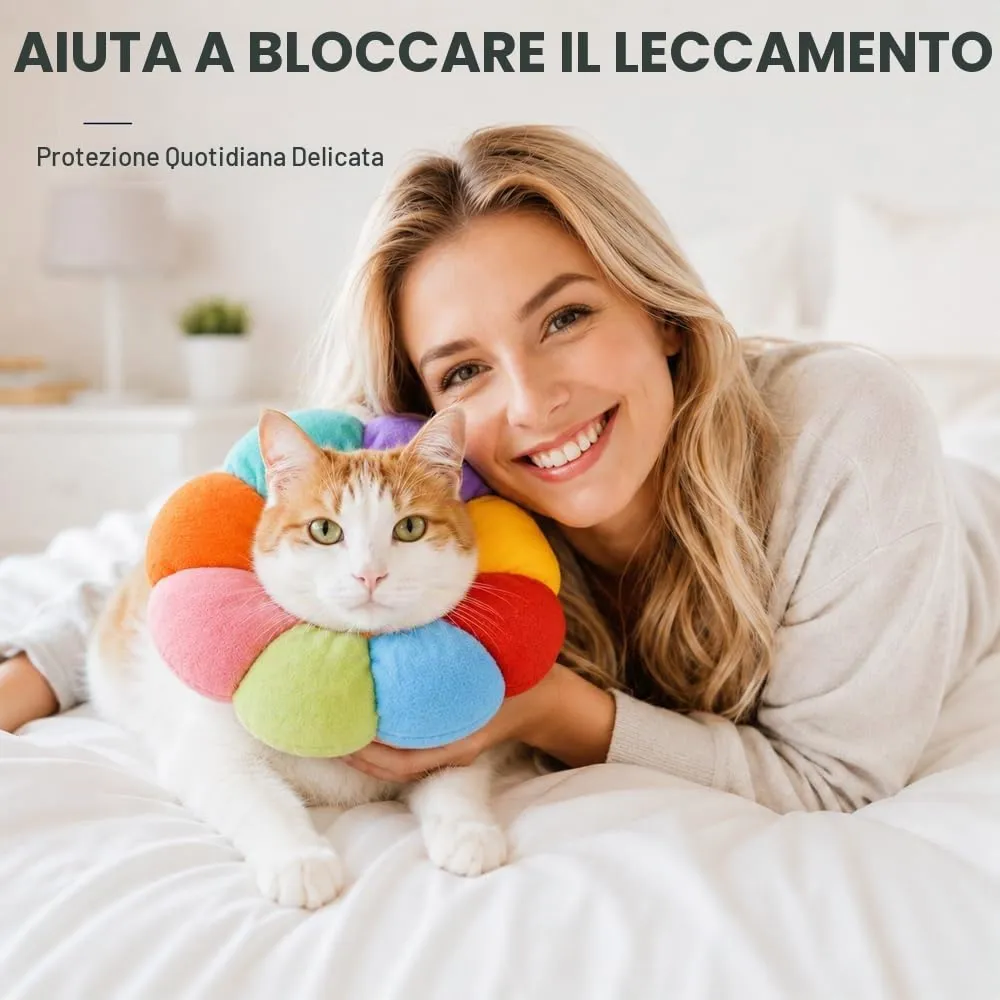 Collare Protettivo Gatto Regolabile,HMCEY Collare Gatto Morbido - immagine 7