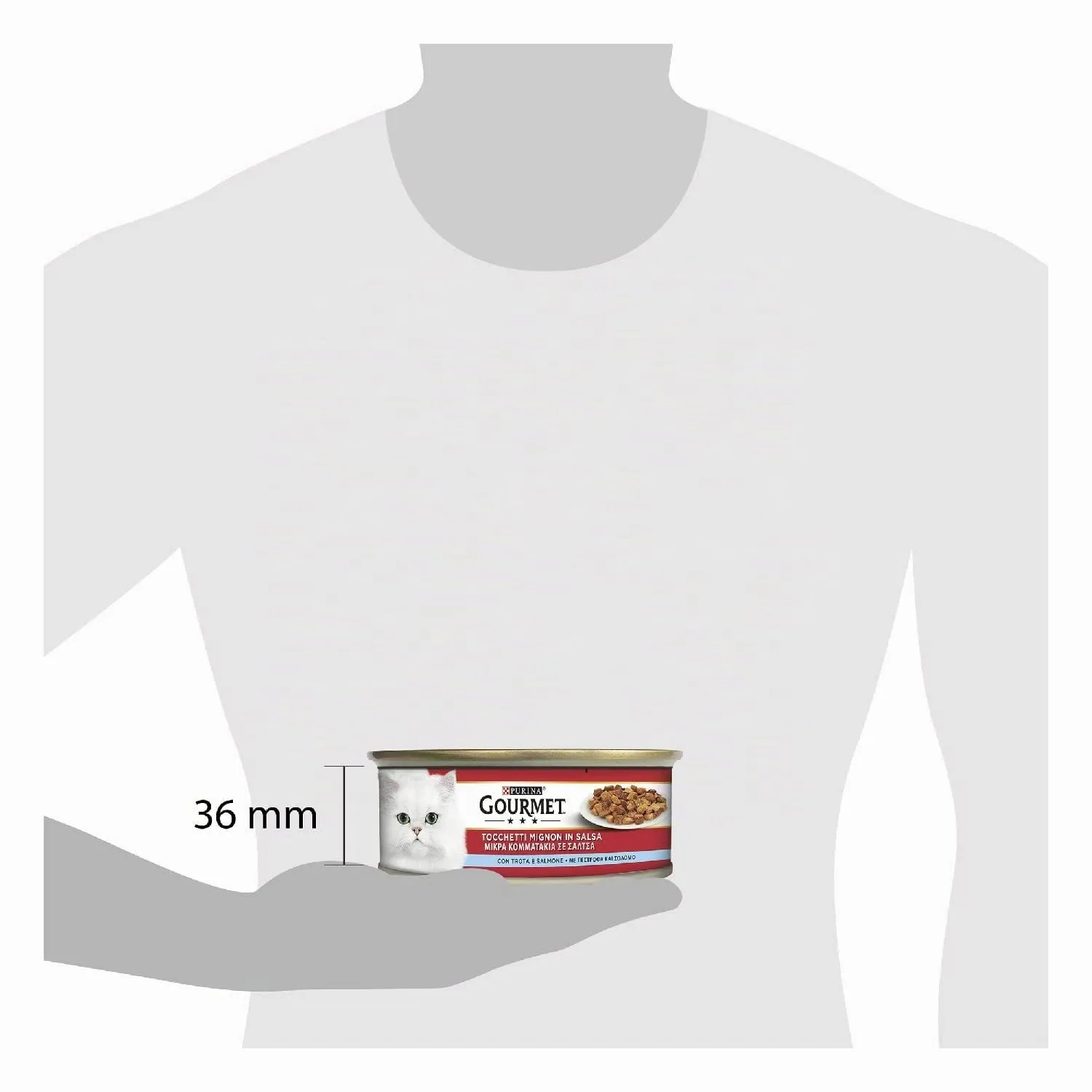 GOURMET Rosso Cibo Umido per Gatti Adulti Tocchetti Mignon in Salsa con Salmone e Trota 24 Lattine da 195g - immagine 2